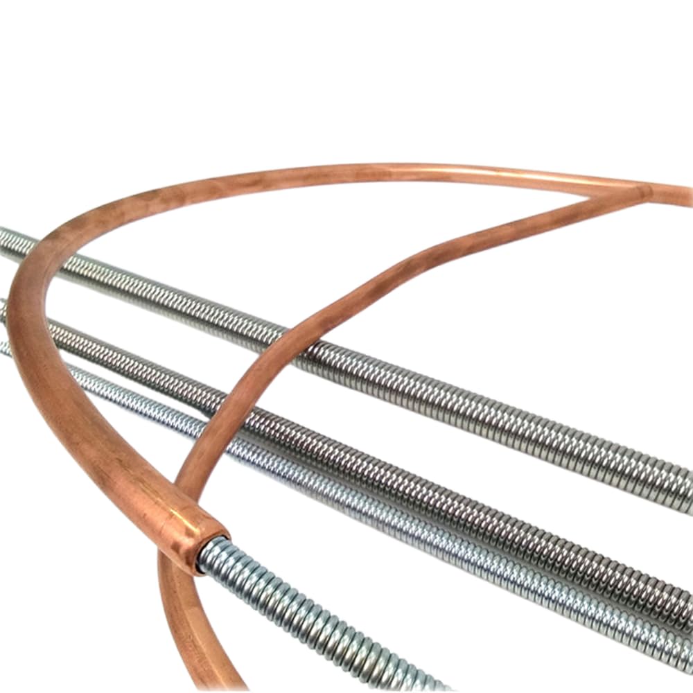 Air Conditioning Copper Tube Spring Tubing Benders Kit, Suitable for Bending Inside Copper Tubes, 4 Springs per Package