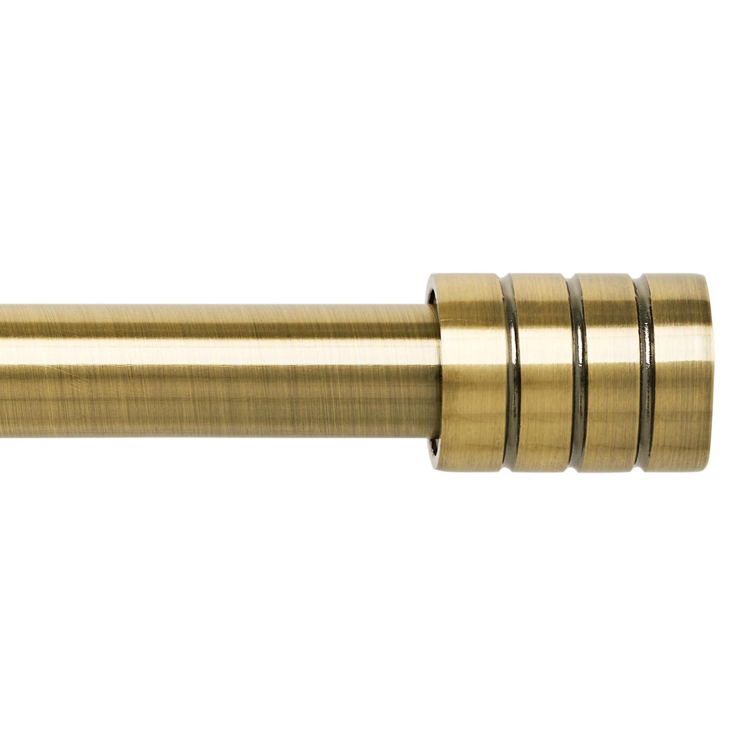 Antique Brass Curtain Rods for Windows 30 to 122 Inch,3/4 Inch Curtain Rod Set For Indoor and Outdoor,Easy to Install