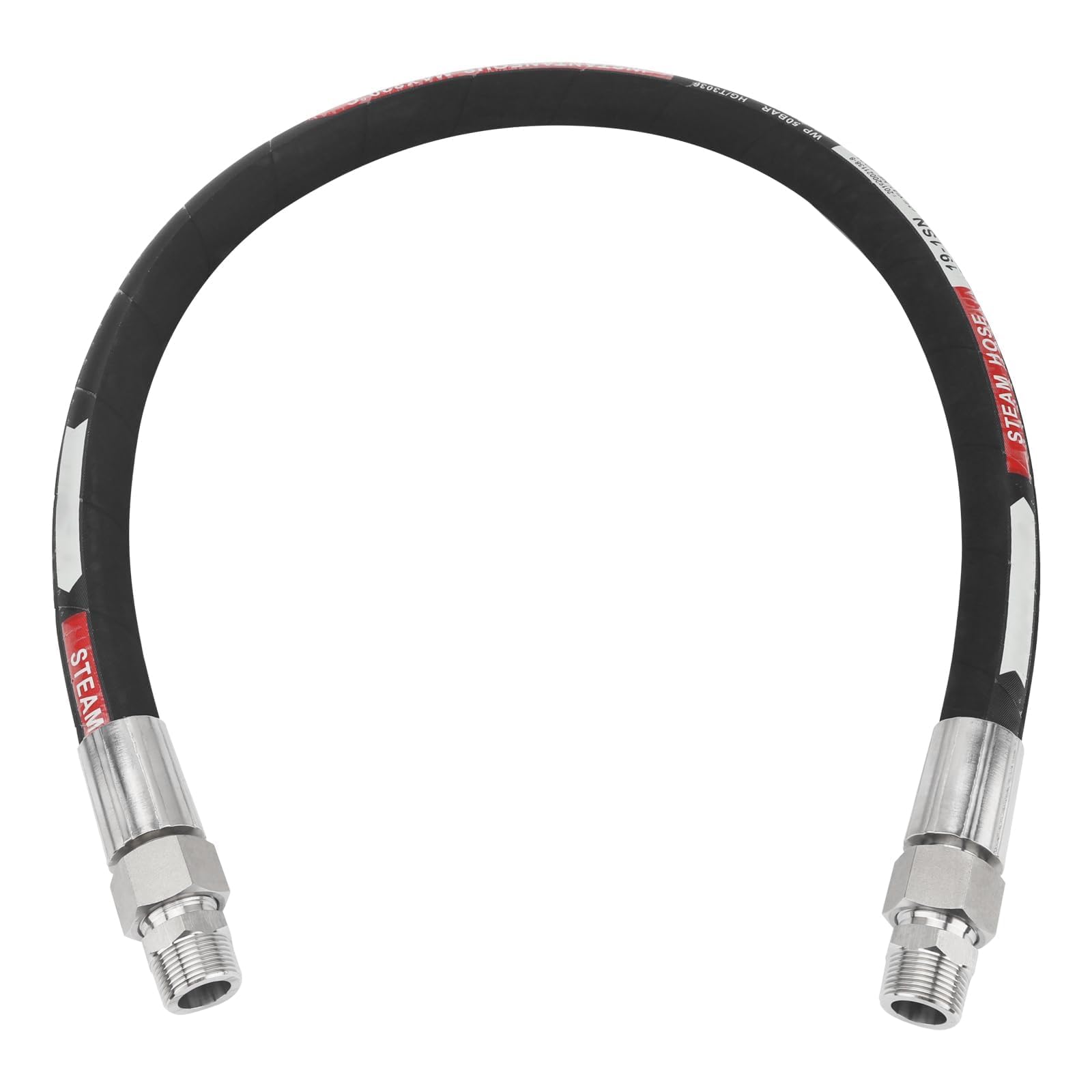 Joytrace Upgraded Stainless Steel Adapter 3/4" x 40" Compressor Jumper Hose 700 PSI, 320°F High-Temperature NPT Rotating Male Connector for Compressed Air Piping System Both Sides Fittings Rotate Free