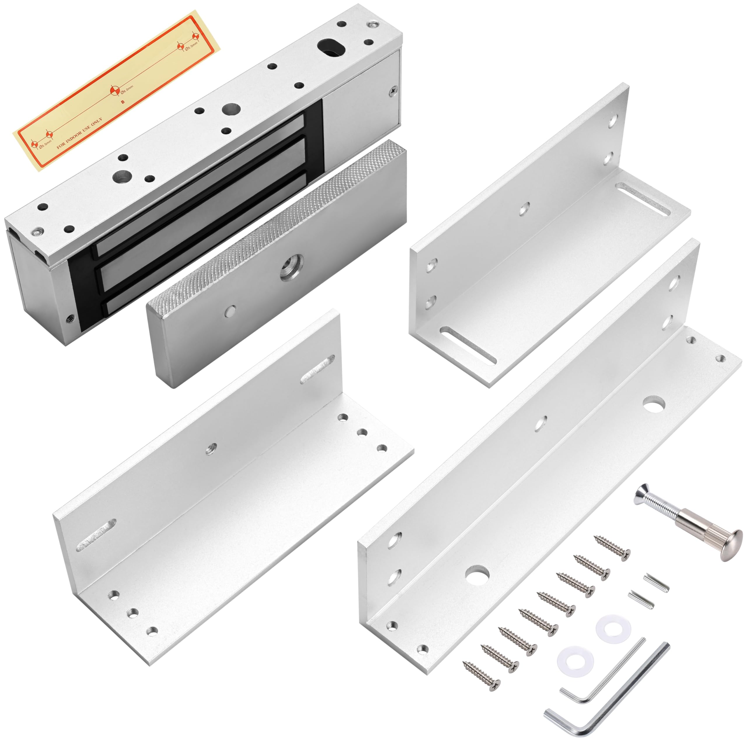12V 1200LBS 500KG Electric Magnetic Lock L&Z Bracket Kit Access Control
