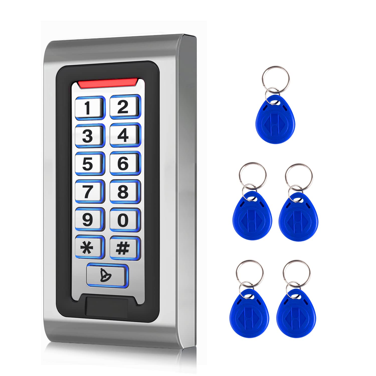 Door Access Control System Stand-Alone Password Keypad + 5PCS Proximity