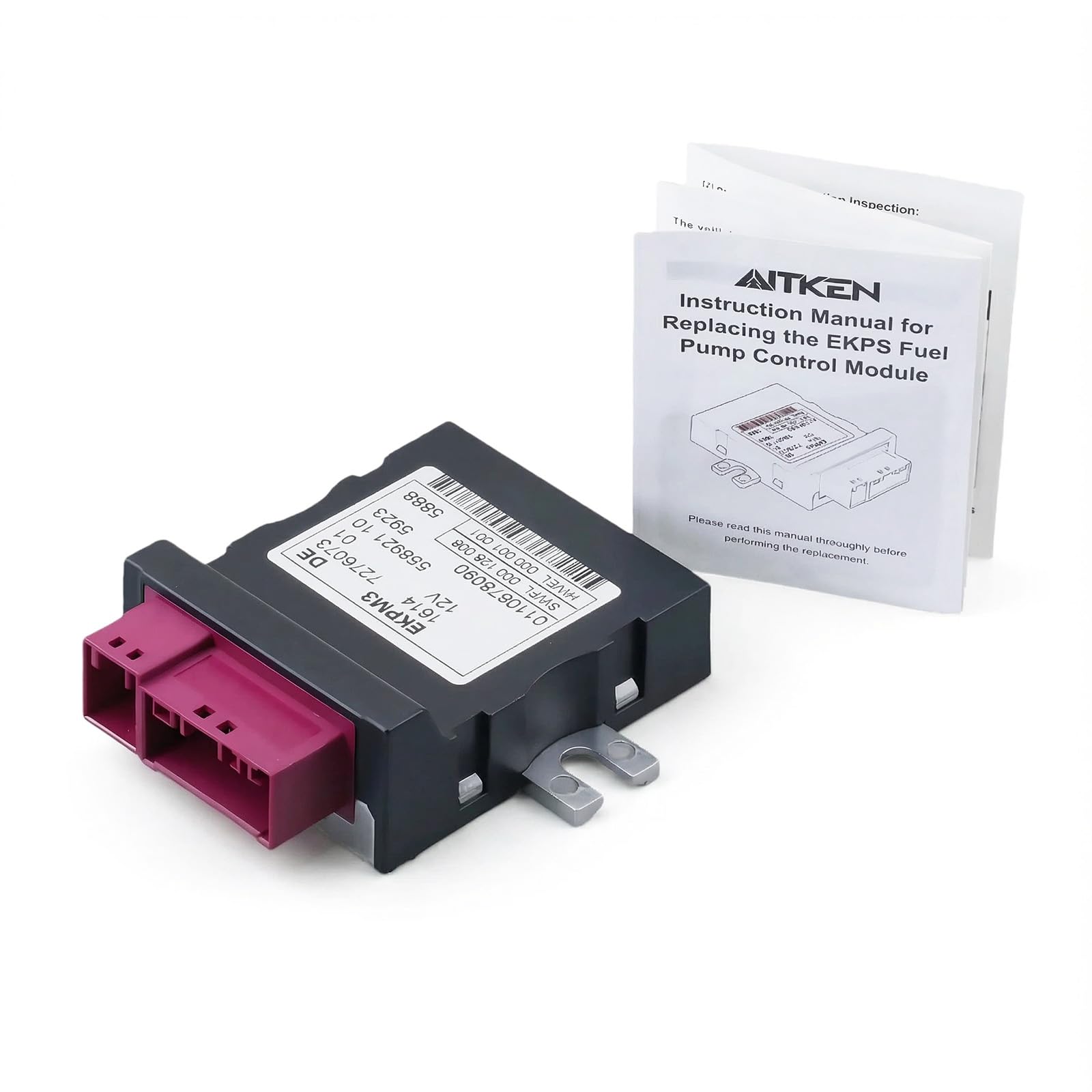 AITKEN Fuel Pump Control Module EKPM3 (No Coding Required) for BMW 1, 2, 3, 4, 5 Series (328I 335I 428I 435I 528I 530I), X3, X4, X5, X6, Z4 – Replaces 16147276073, 16147229173.