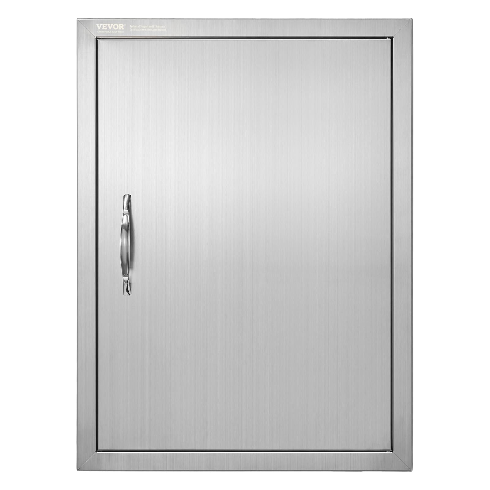 VEVOR BBQ Access Door, 27H x 20W Inch Stainless Steel Flush Mount Vertical Door with Handle for BBQ Island, Grilling Station