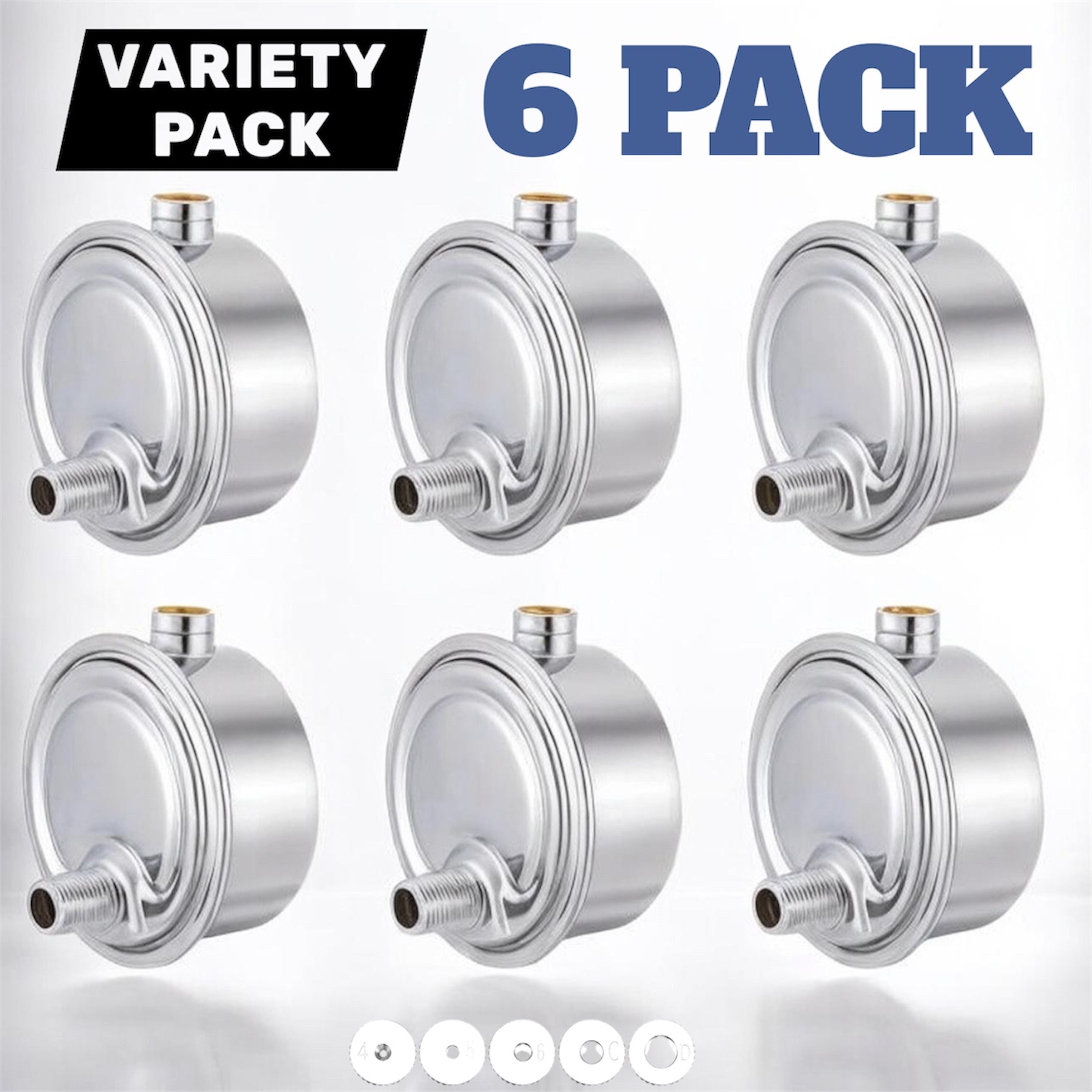 6 Pack 1/8" Steam Radiator Air Valve Vent #4 #5 #6 #C #D Variety Pack NEW
