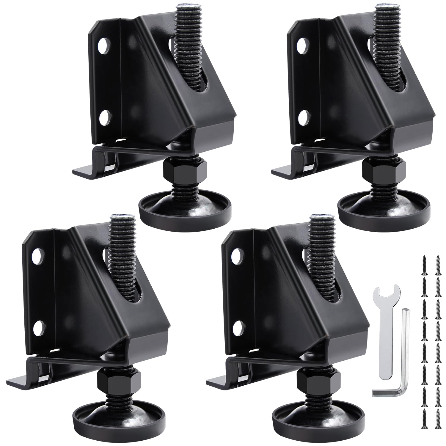 DkOvn 4/8/16 Pack Heavy Duty Leg Leveler, 2-inch Adjustable Height, for Furniture, Table, Cabinets