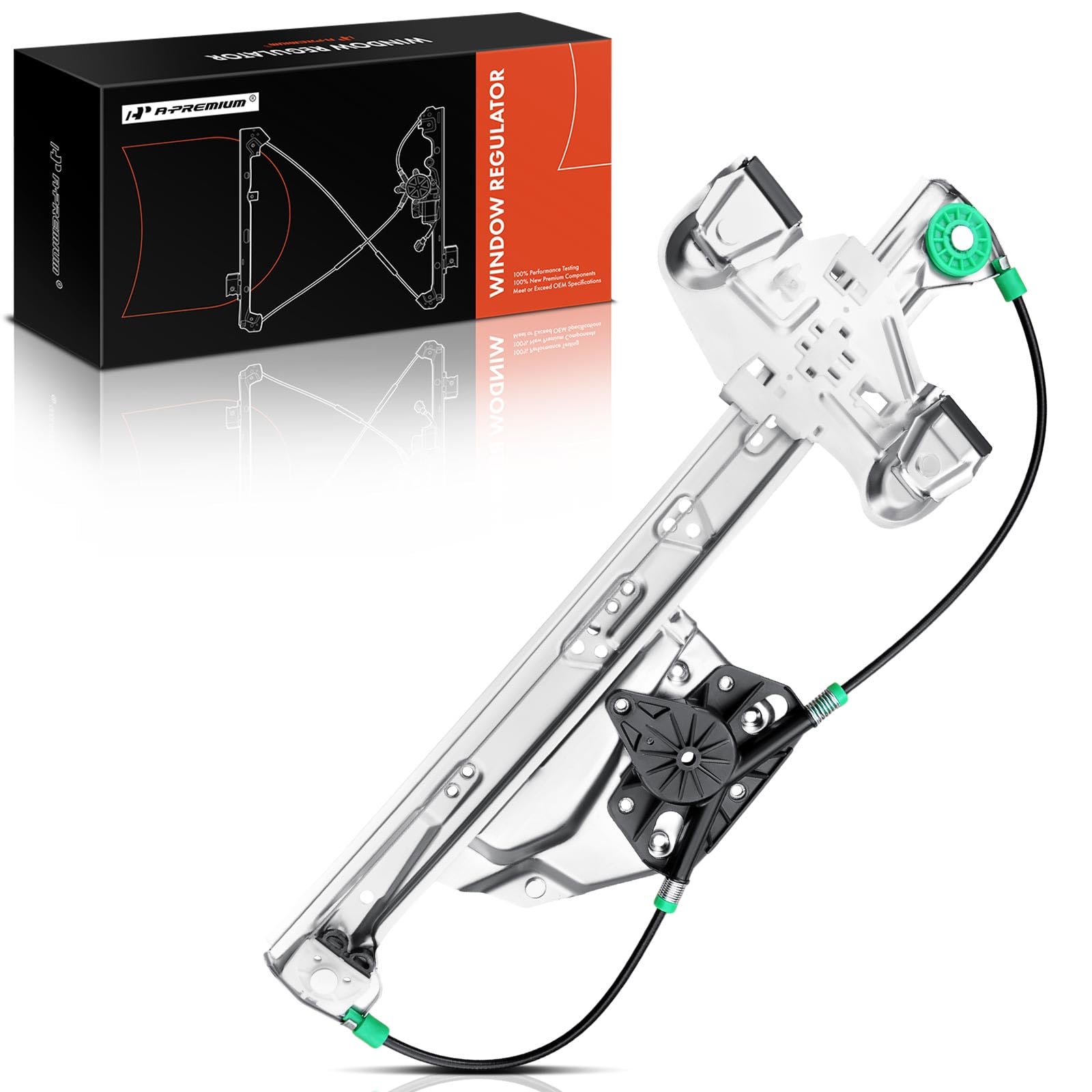 A-Premium Power Window Regulator without Motor Replacement for Cadillac DeVille 2000-2005 Rear Right Passenger Side