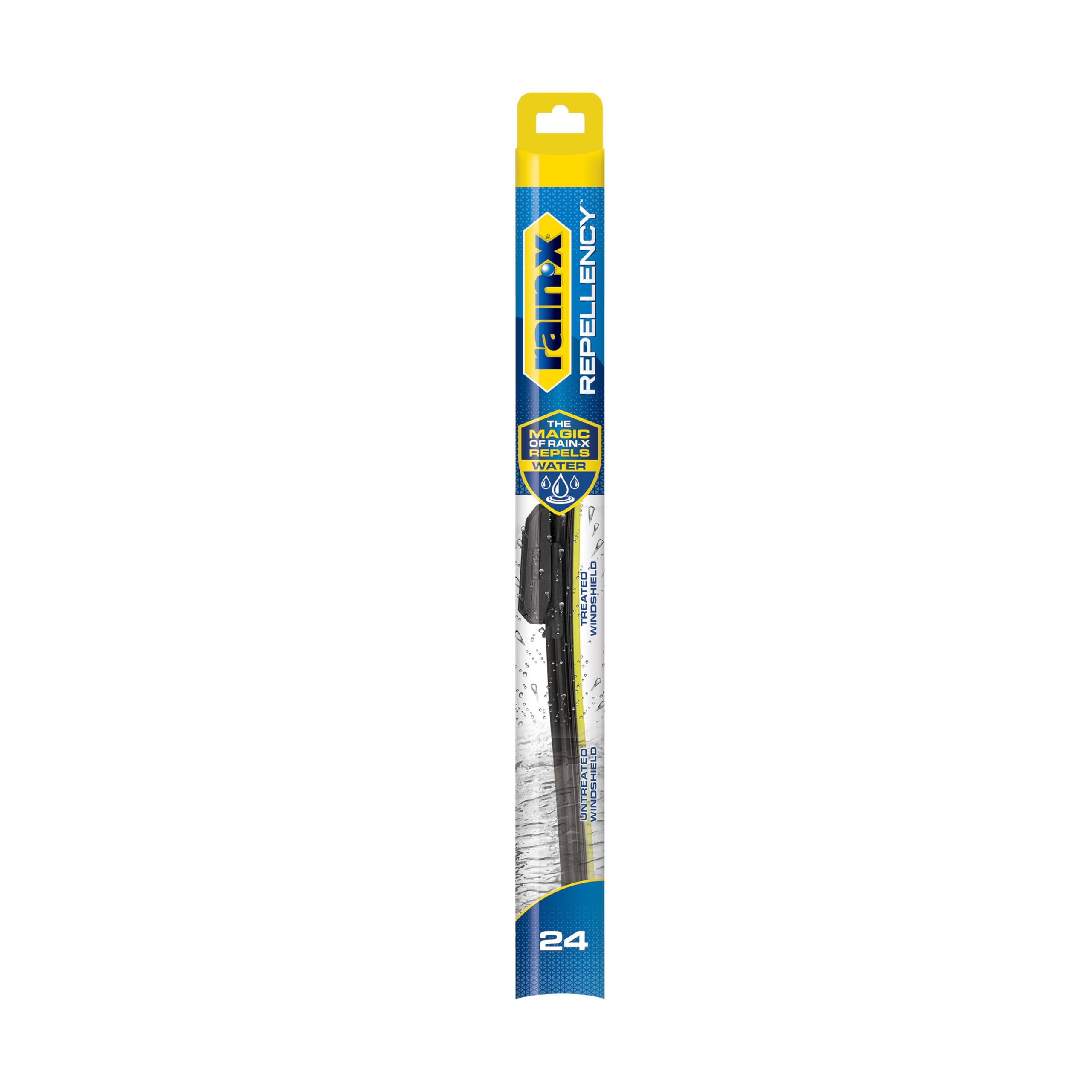 Rain-X 810324 Repellency Water Repellent Wiper Blades, 24" Windshield Wiper, All Weather Streak-Free for Enhanced Visibility w/Water Repellency Formula [Amazon Exclusive]