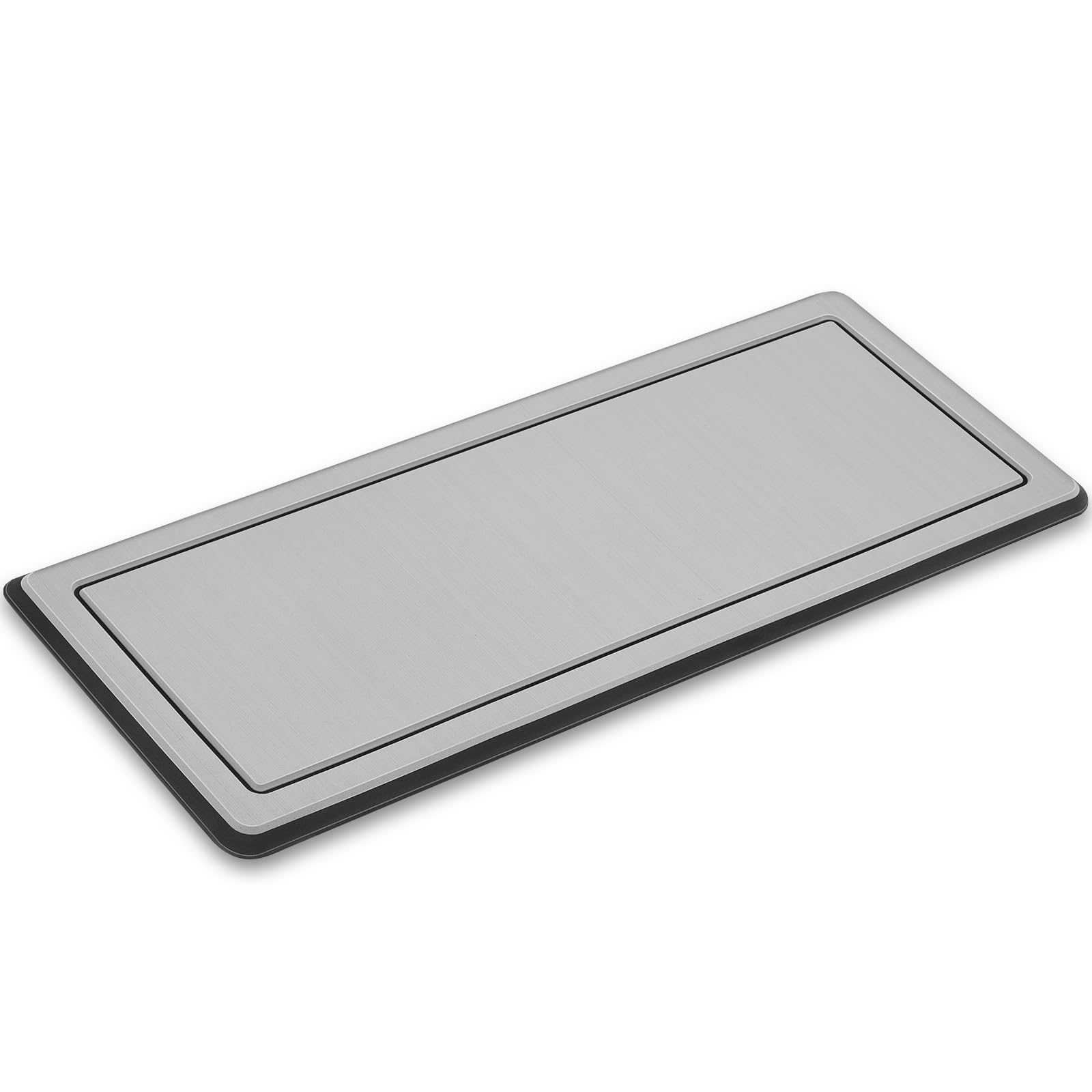 Daisyinner 20mm Thick Helm Station Pad with Adhesive Backing Non Slip Boat Standing Mat 36 x 14 in Anti Fatigue EVA Foam Boat Flooring Helm Pad for RV Sea Deck Marine Decking Console, Grey, Black