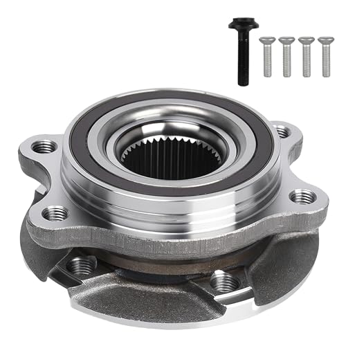 BasaltAuto 513301 Front/Rear Wheel Hub Bearing Assembly 5 Lugs Compatible for Audi A4/A5/A6, Q5/SQ5, S4/S5/S6/S7/S8, RS5/RS7, Allroad, A4/A5/A6/A7/A8 Quattro AWD (513301)