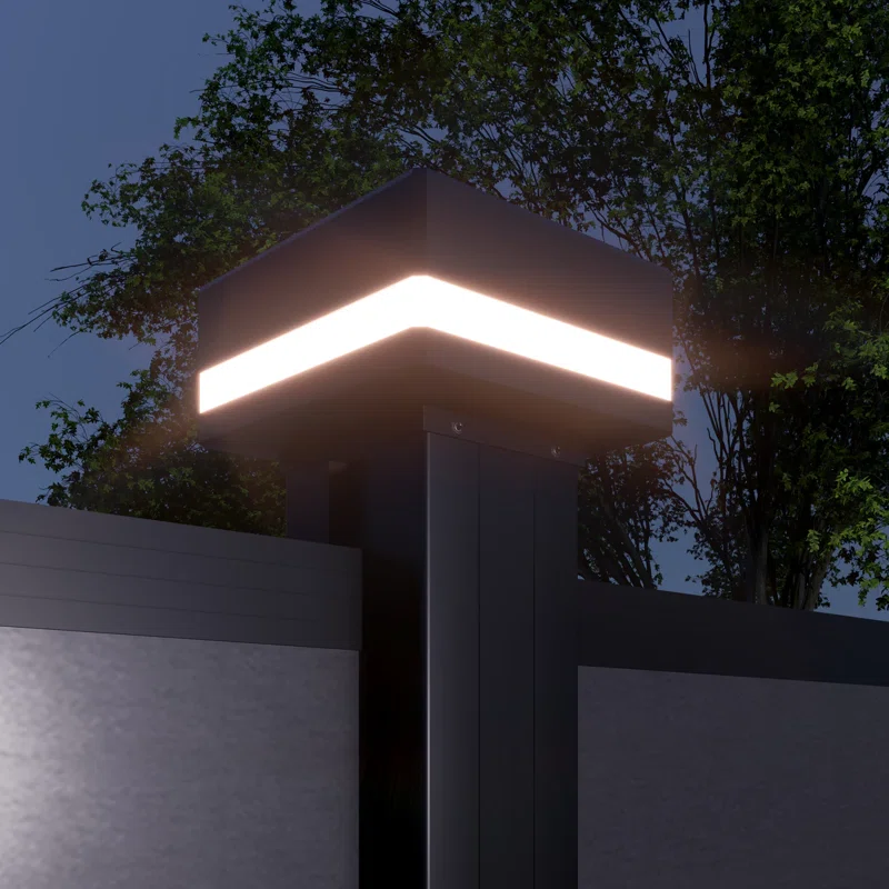 Solar Post Cap Lights – Outdoor Fence Lighting For 2.75"X2.75" Posts, 1 Color Mode(White Light）