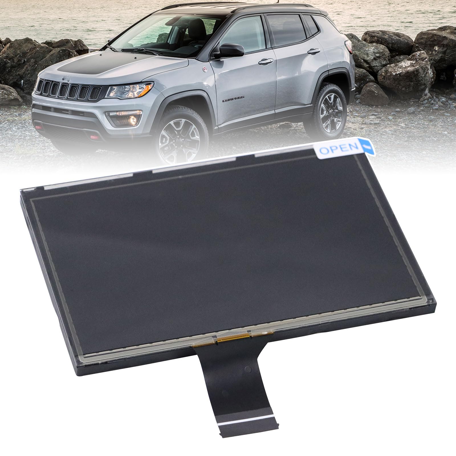 7" Touch Screen Digitizer LCD for Uconnect Jeep Compass 2017-2020 Replacement