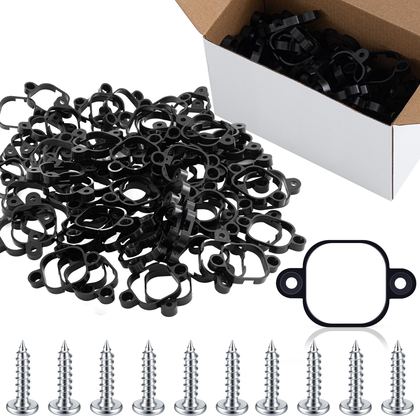 80 Pcs Mount Brackets Screws for Govee H706 H806 Pro Permanent Outdoor Soffit