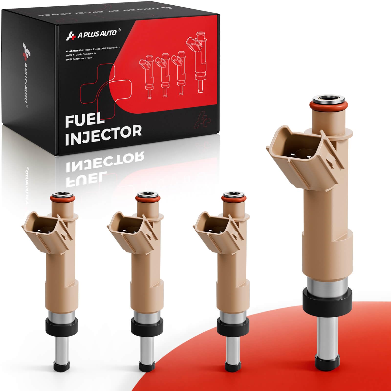 A Plus Auto 12 Holes Set of 4 Fuel Injectors, Compatible with Toyota 2009-2018 Corolla, 2009-2013 Matrix, 2008-2009 Scion xD, 1.8L L4, Replace Part FJ1068 23250-0T020 23209-09140 23209-39145