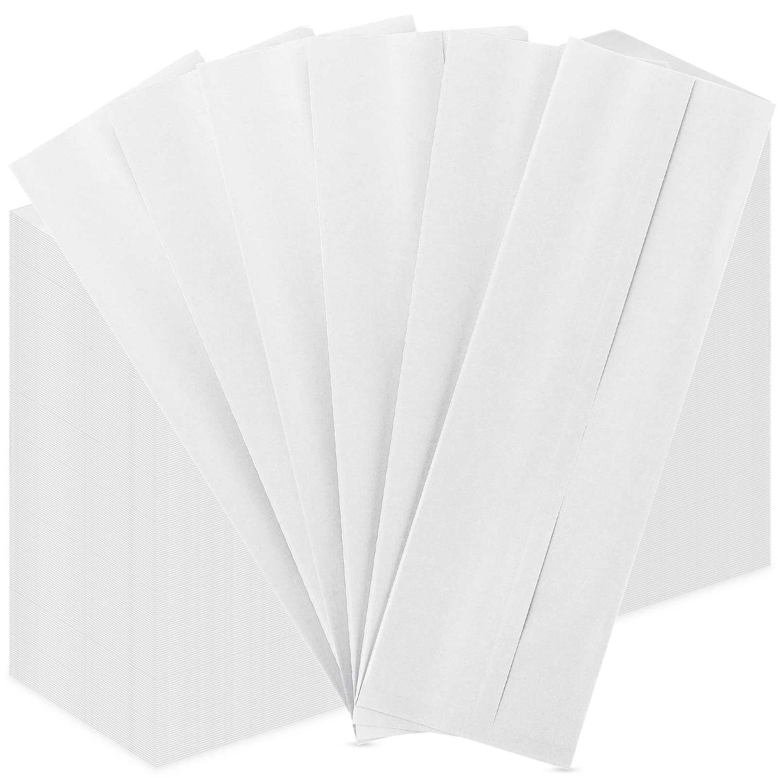 5000 Pieces Kraft Paper Lunch Bags Disposable Pretzel Cookies Bags Oilproof Kraft Paper Silverware Sleeves Stock Bag for Kitchen Utensils Cutlery Bakery Rods Candy, 3.1 x 9.8 Inch(White)