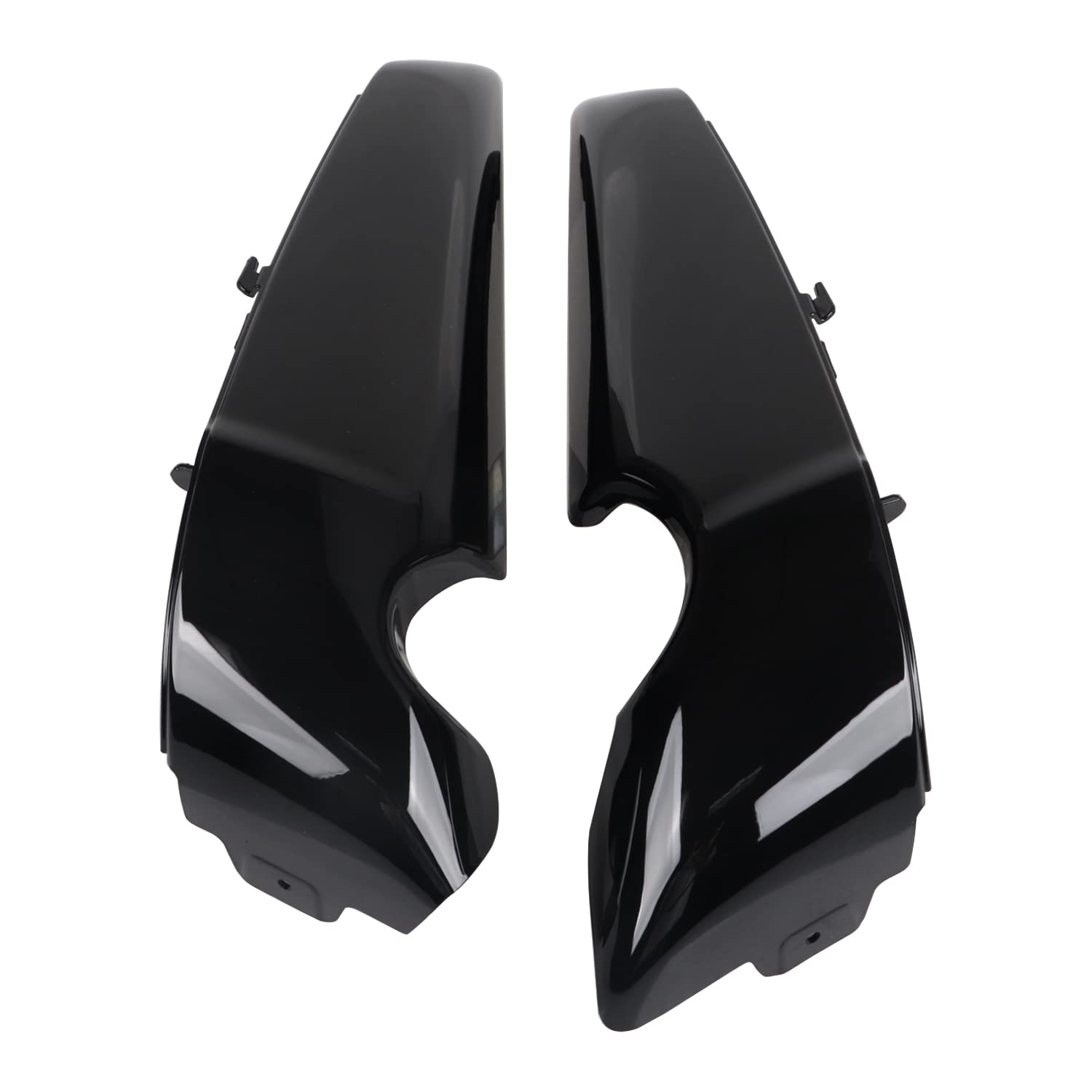 XMMT Gloss Black Left Right Radiator Side Covers Shrouds Panel Fairing For Harley V Rod VROD VRSC 2001-UP(Do not fit V-Rod Muscle)