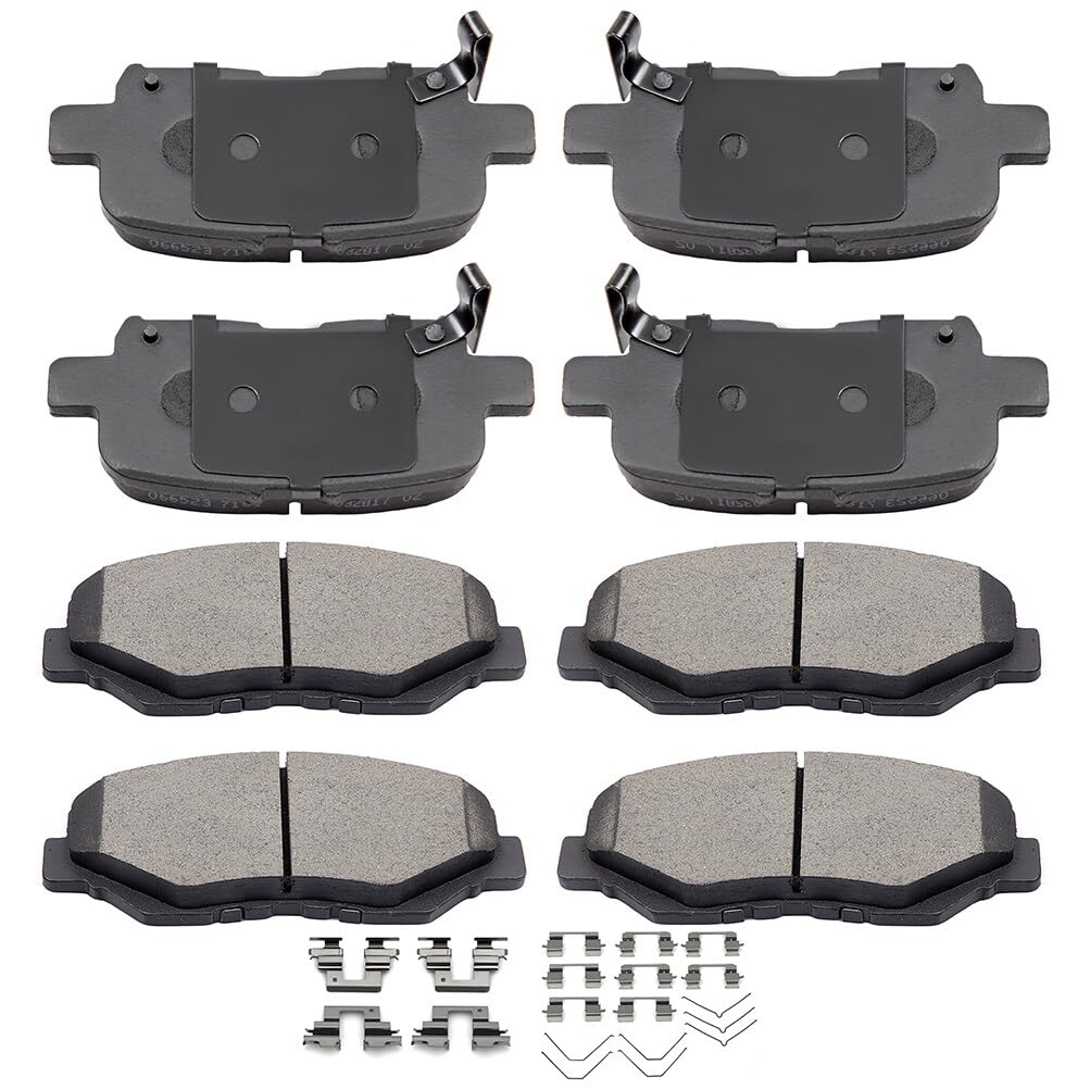 cciyu D914 D865 8pcs Front & Rear Ceramic Brake Pads Kits 2003-2008 For Honda Pilot