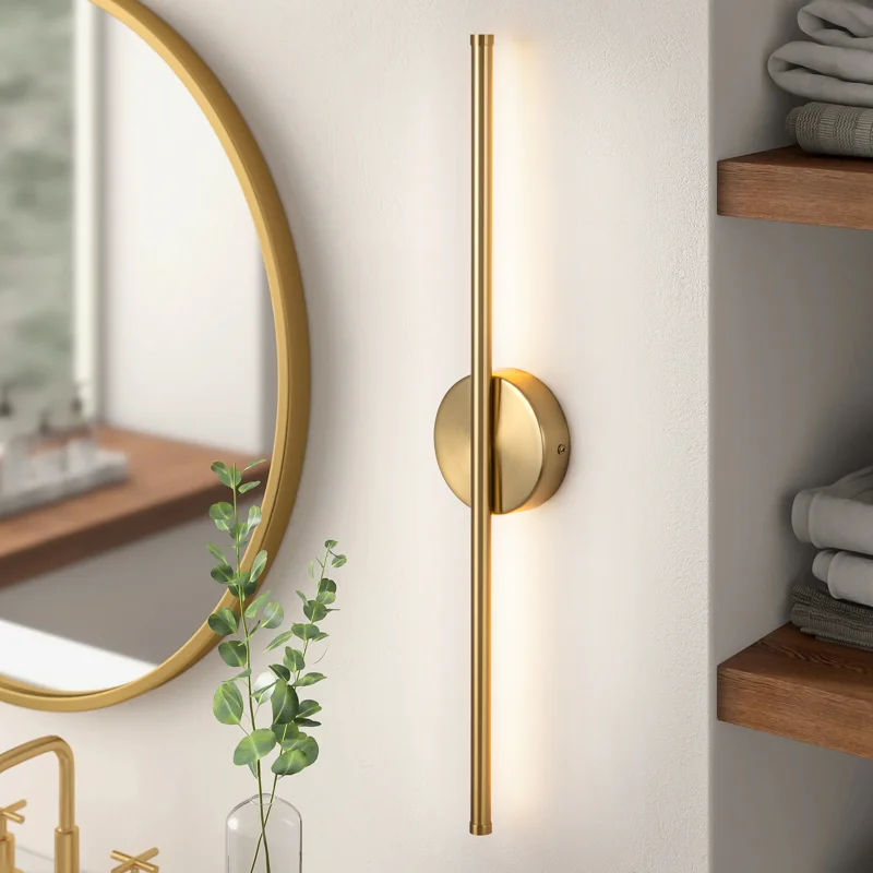 Brynie Iron Metal LED Hardwired Semi Flush Mounted Sconce