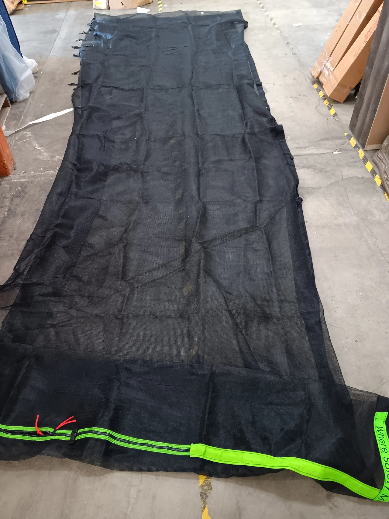 15"ft Trampoline Safety Net with Zipper(black)