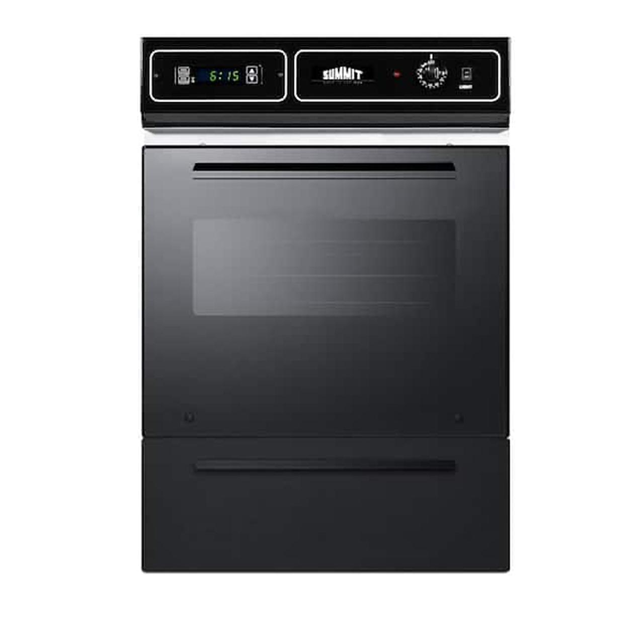 Summit Appliance 24 in. Single Electric Wall Oven in Black, 115-Volt