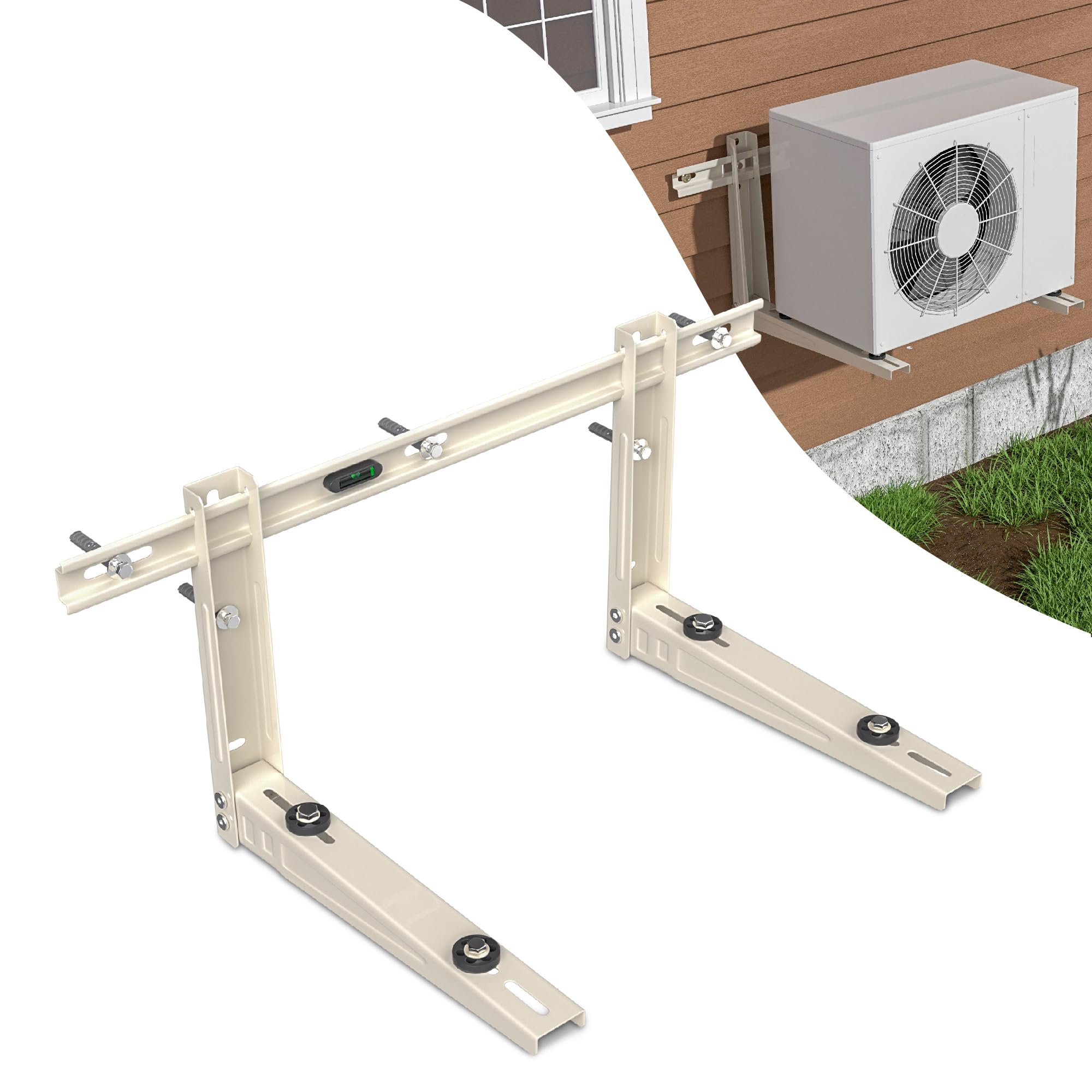 Cestluck Mini Split Mounting Bracket with Crossbar for Mini-Split AC 7000 BTU to 12000 BTU
