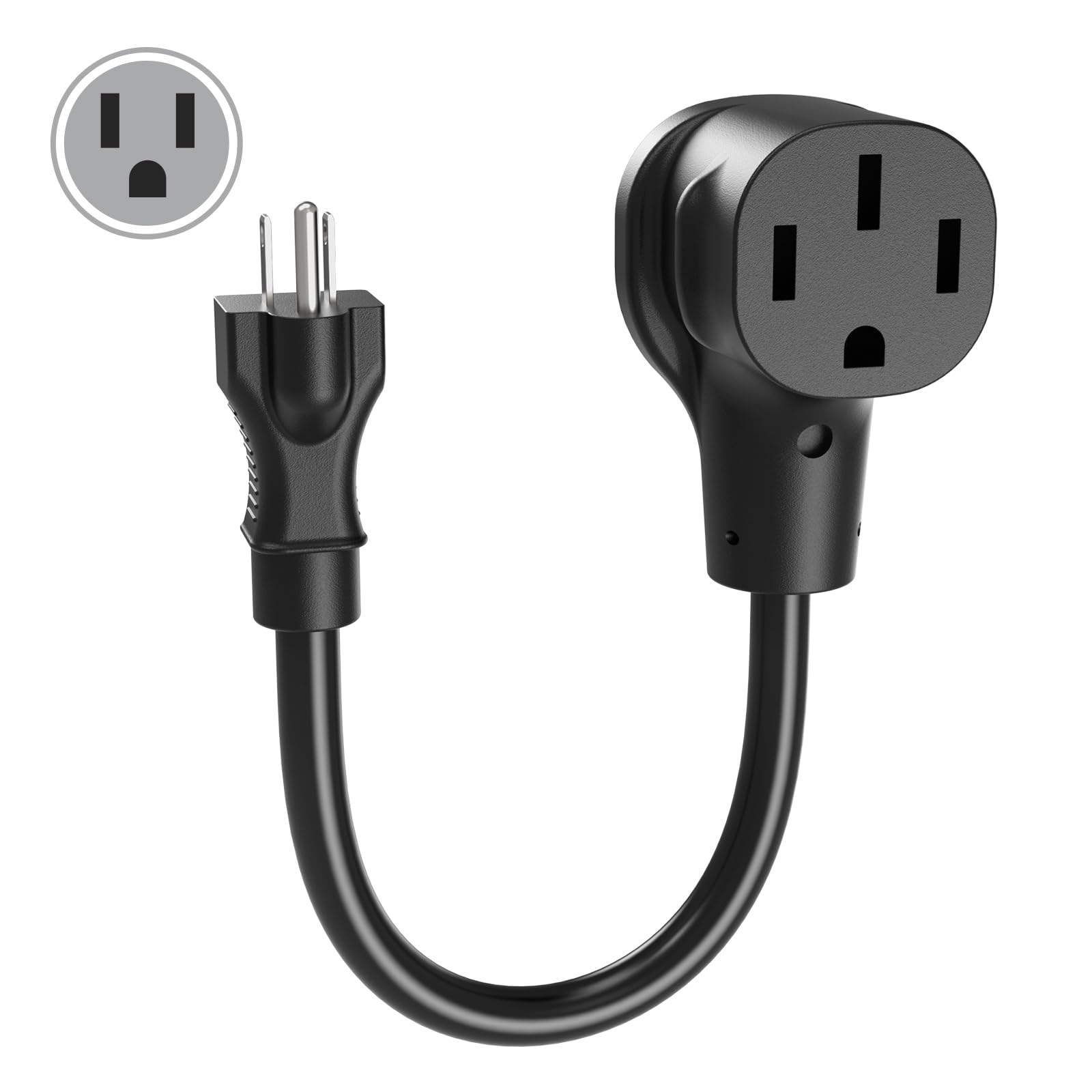 AIMILER NEMA 5-15P to 14-50R Adapter Cable for All Level 1/2 EVs(ETL Listed), Compatible with Tesla/j1772 EV Charger Cord, Support Max 50 Amp to 12 Amp 110-120 Volt EV Charger Power Cord, Not for RVs