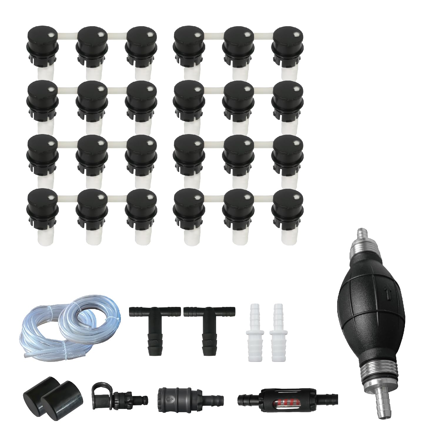 48V Battery Watering System Kit 24 Cell Plug-in Valves Golf Cart Forklift