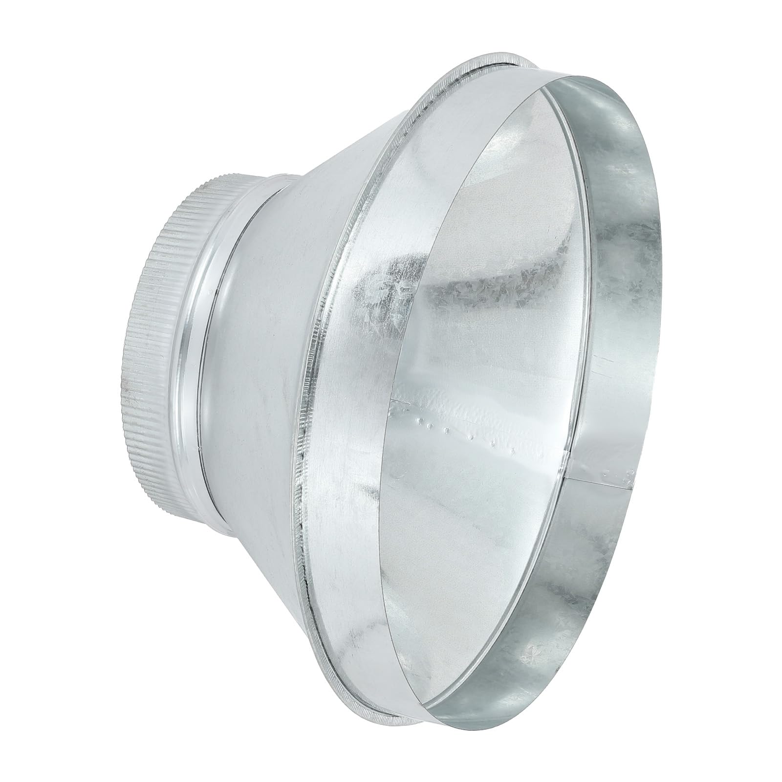 PATIKIL 14 Inch to 8 Inch Duct Reducer, Galvanized Steel Round Air Duct Reducer Crimped Pipe Increaser Adapter Connector Fitting Coupling for HVAC, Ventilation Systems