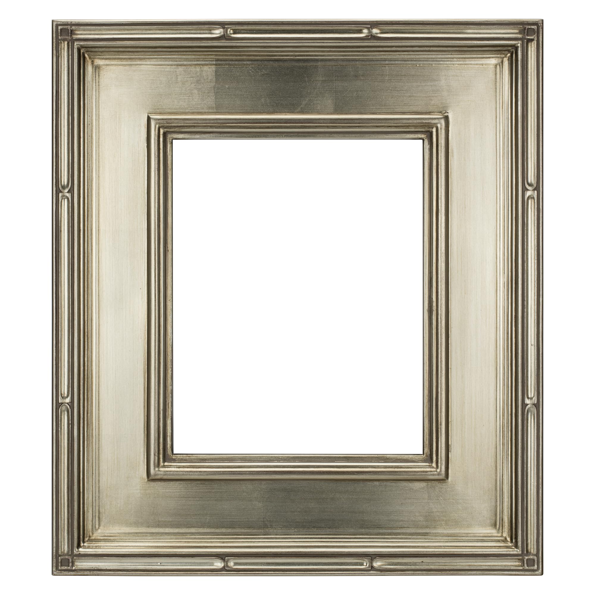 Creative Mark Museum Plein Aire Ornate Picture Frame - 18x24 - Silver Leaf - Pack of 1, High-End Antique Style Frames - Open Back with No Glass or Backing