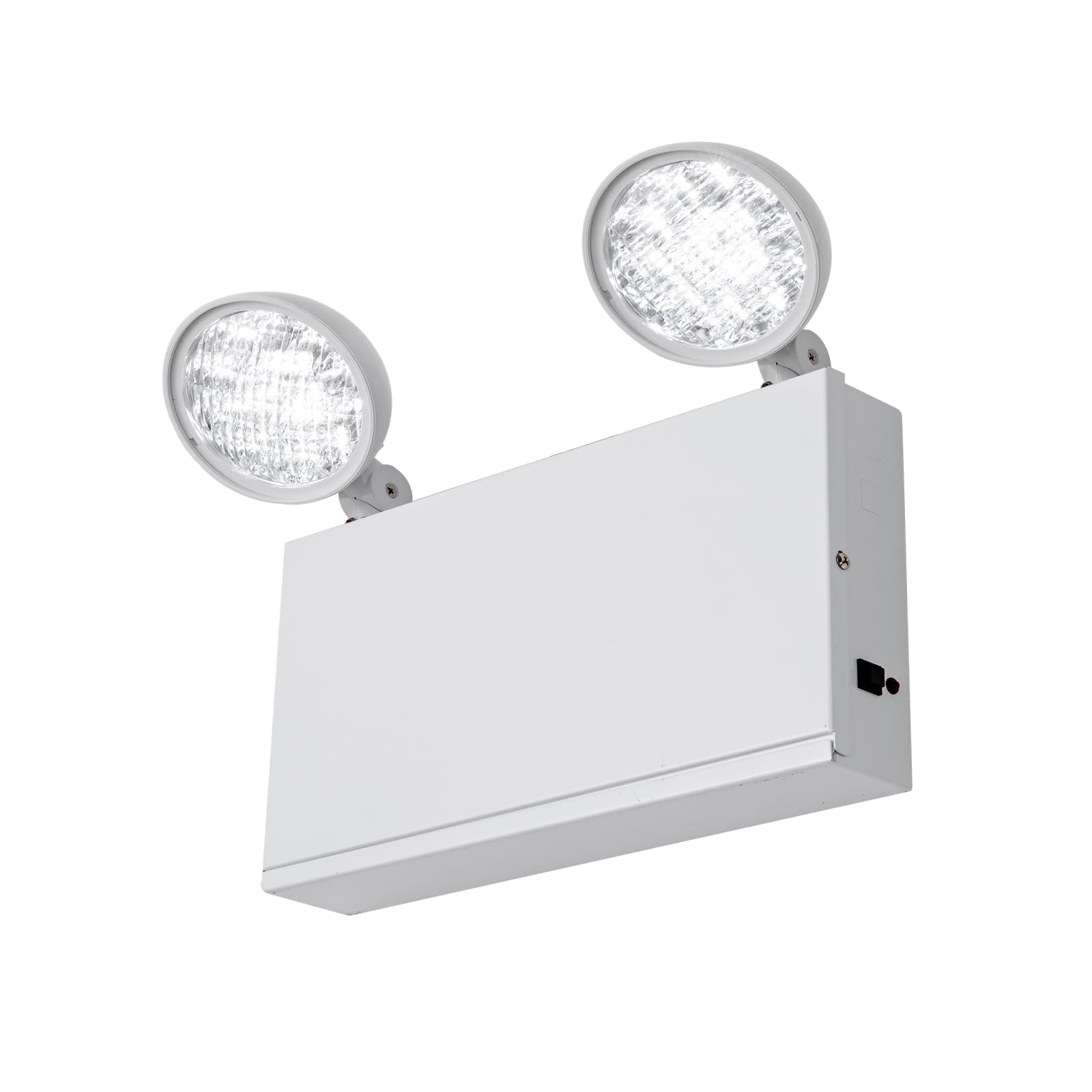Tanlux NYC Approved Emergency Light 2 Heads Battery Backup White Steel