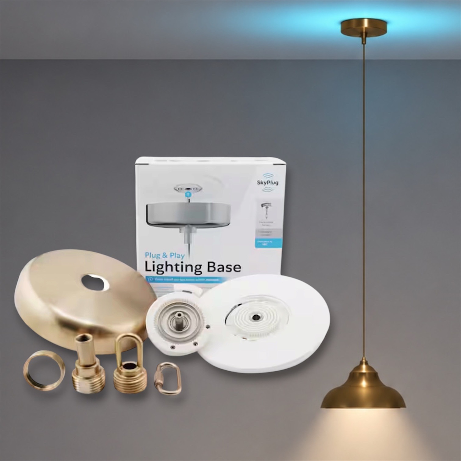 SkyPlug Illuminating Ceiling Light Base - Champagne Bronze by SkyX
