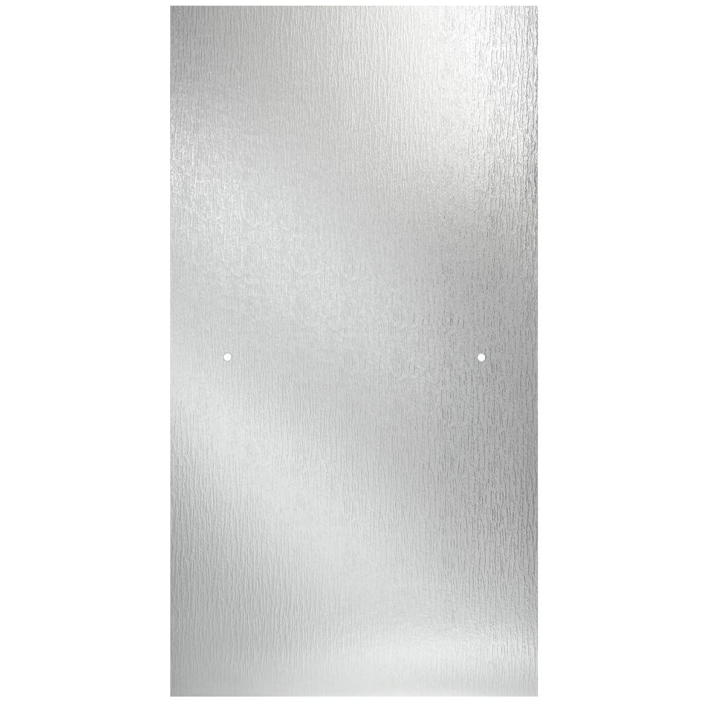 24-3/8 in. X 63-1/8 in. X 1/4 in. (6mm) Frameless Pivoting Shower Door Glass Panel in Rain (for 27-30 in. Doors)