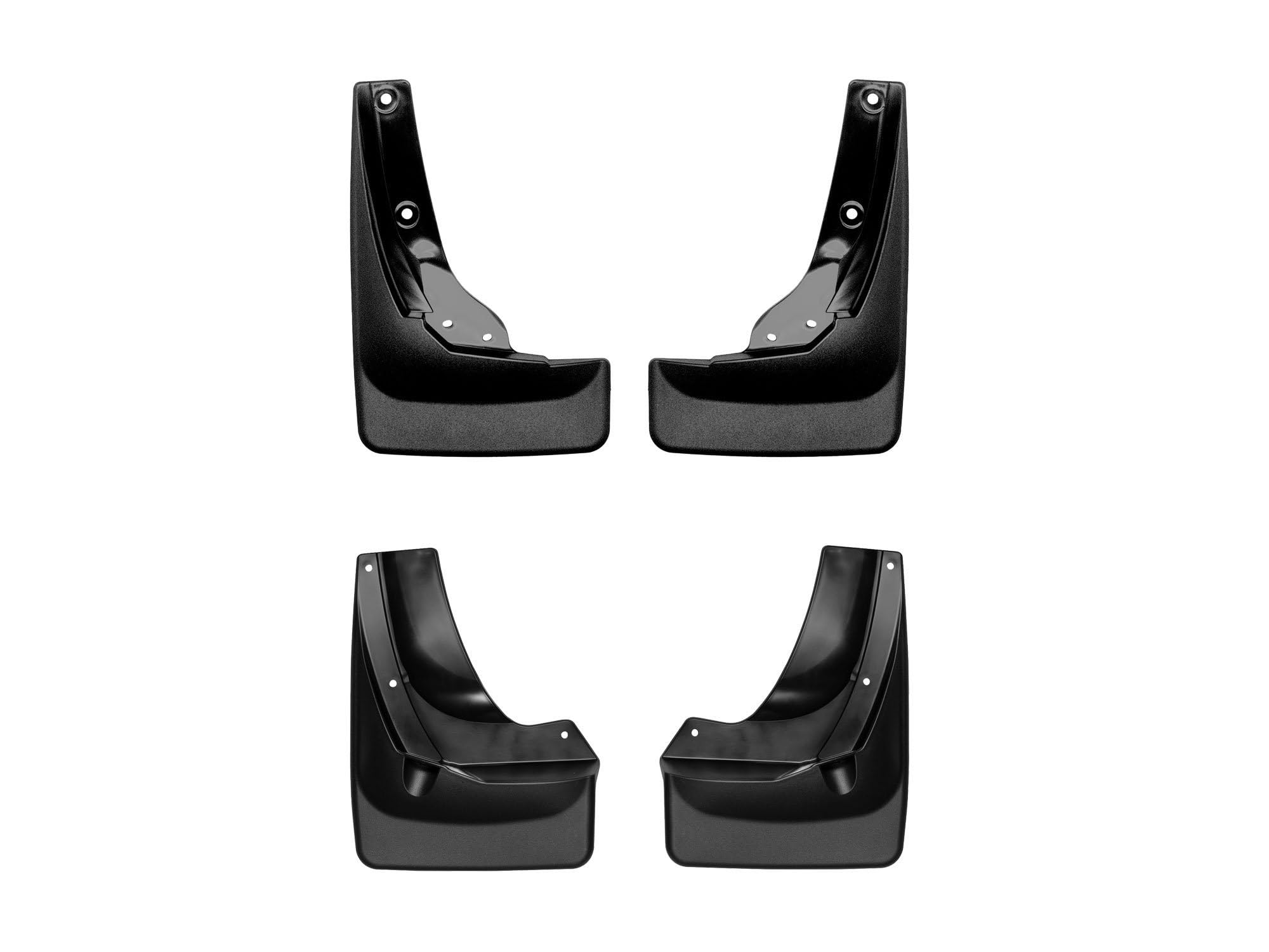 WeatherTech Custom No Drill Splash Guard MudFlaps for Honda Ridgeline, Front & Rear Set (110069-120069), Black
