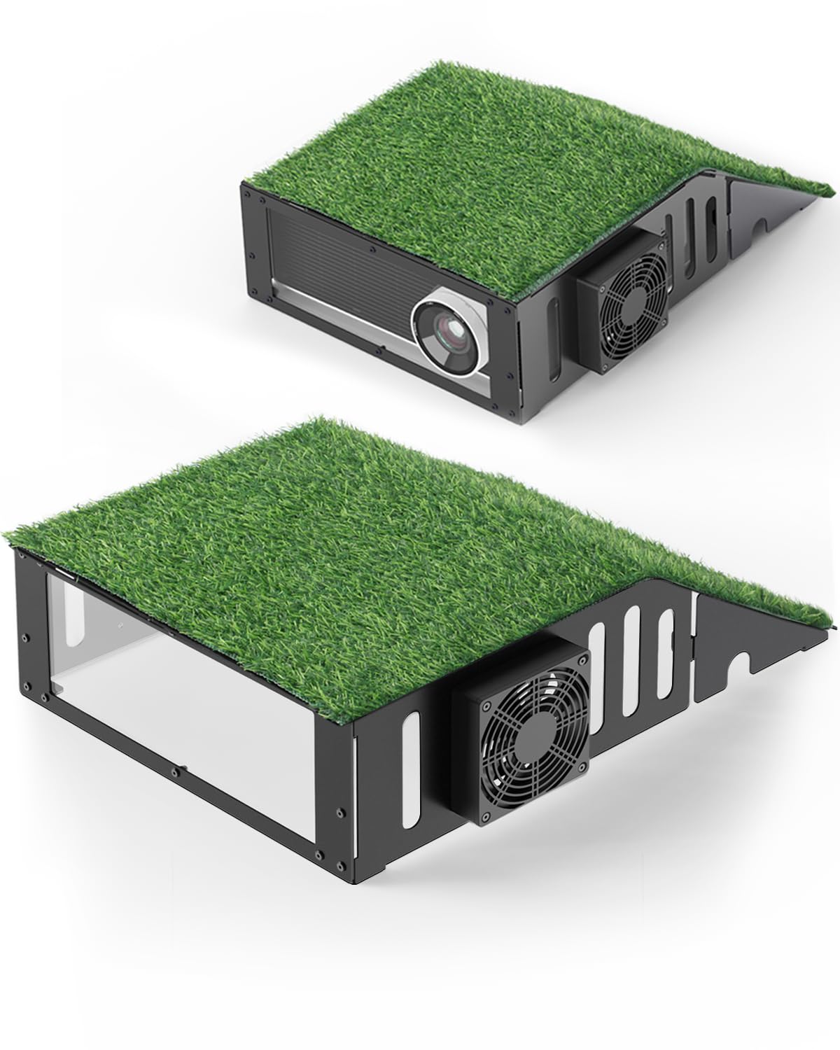 Golf Simulator Projector Enclosure Floor Mount - Cooling Fan - Turf - New