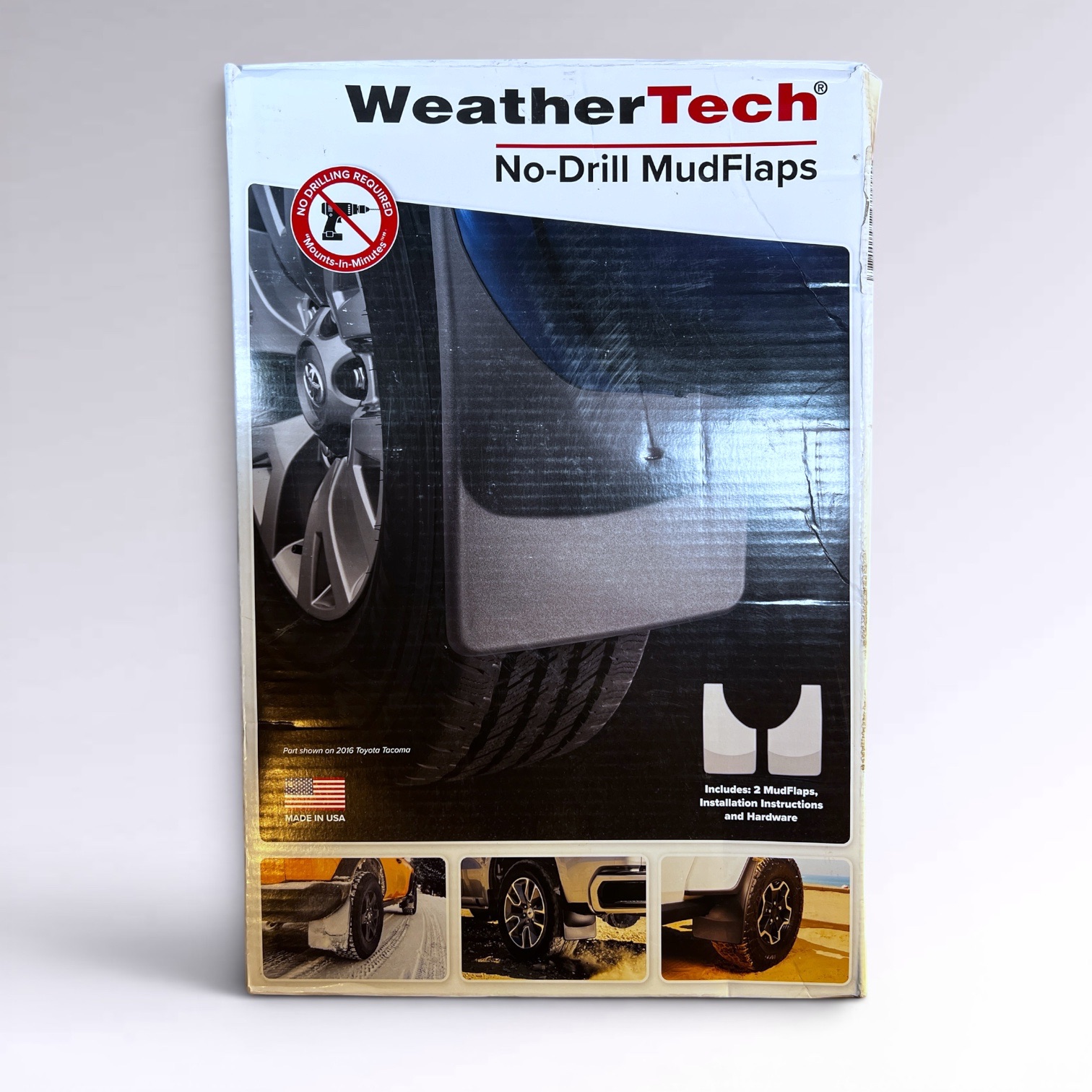 120069 No-Drill Rear Mud Flaps by WeatherTech - Fits 2021-2026 Honda Ridgeline