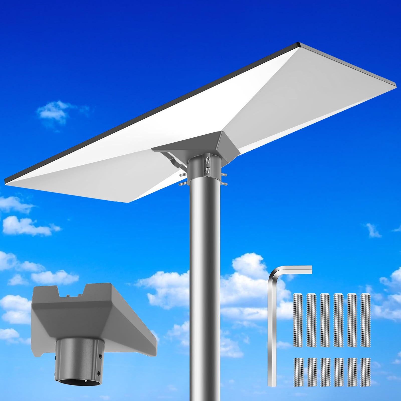 MABCIRY Gen 3 Pipe Adapter, Aluminum Alloy Pole Adapter Mounting Kit, Rustproof Pipe Adapters Installation Kit, Roof Bracket Mount Plate Base for Gen 3 Standard Dish