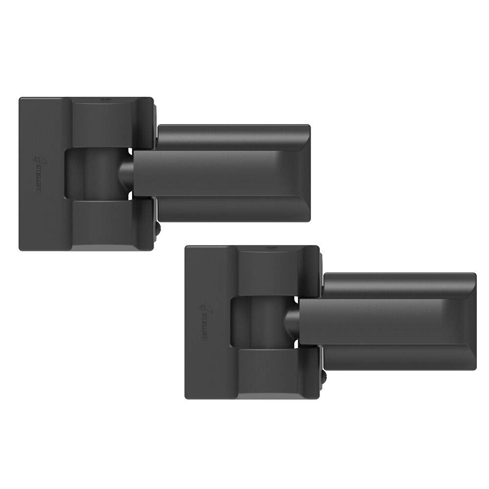 Barrette Outdoor Living Heavy-Duty Modern Wrap Hinge Pair Black Stainless Steel