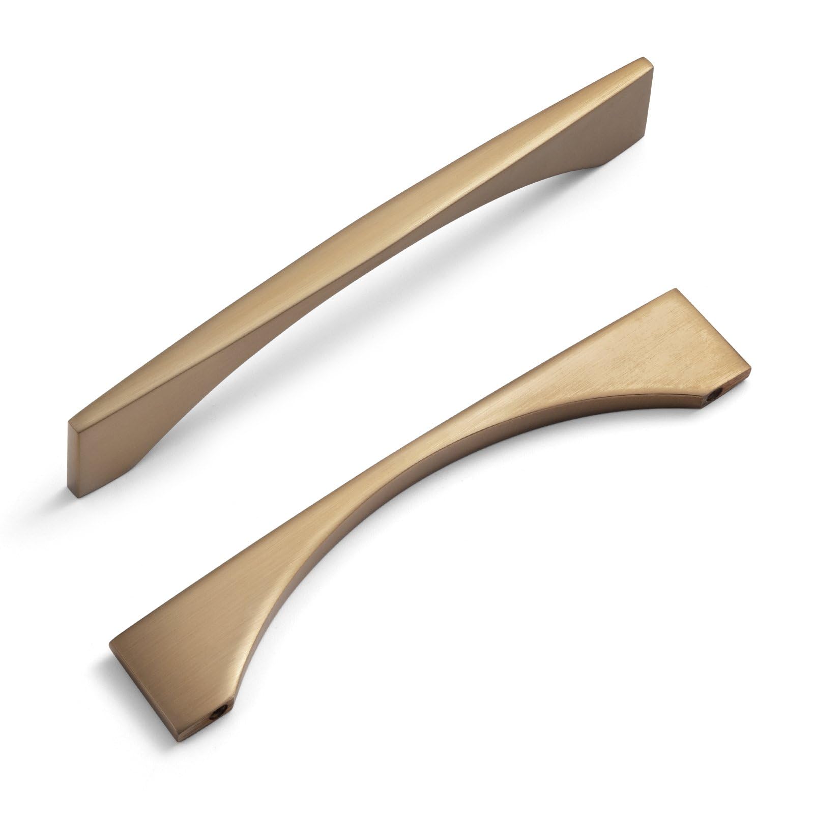 Goo-Ki 5''(128mm) Hole Centers Zinc Alloy Cabinet Pull,Modern Minimalist Style Champagne Bronze Cabinet Handle for Drawer,Dresser, Cupboard Wardrobe Cabinet, 6 Pack