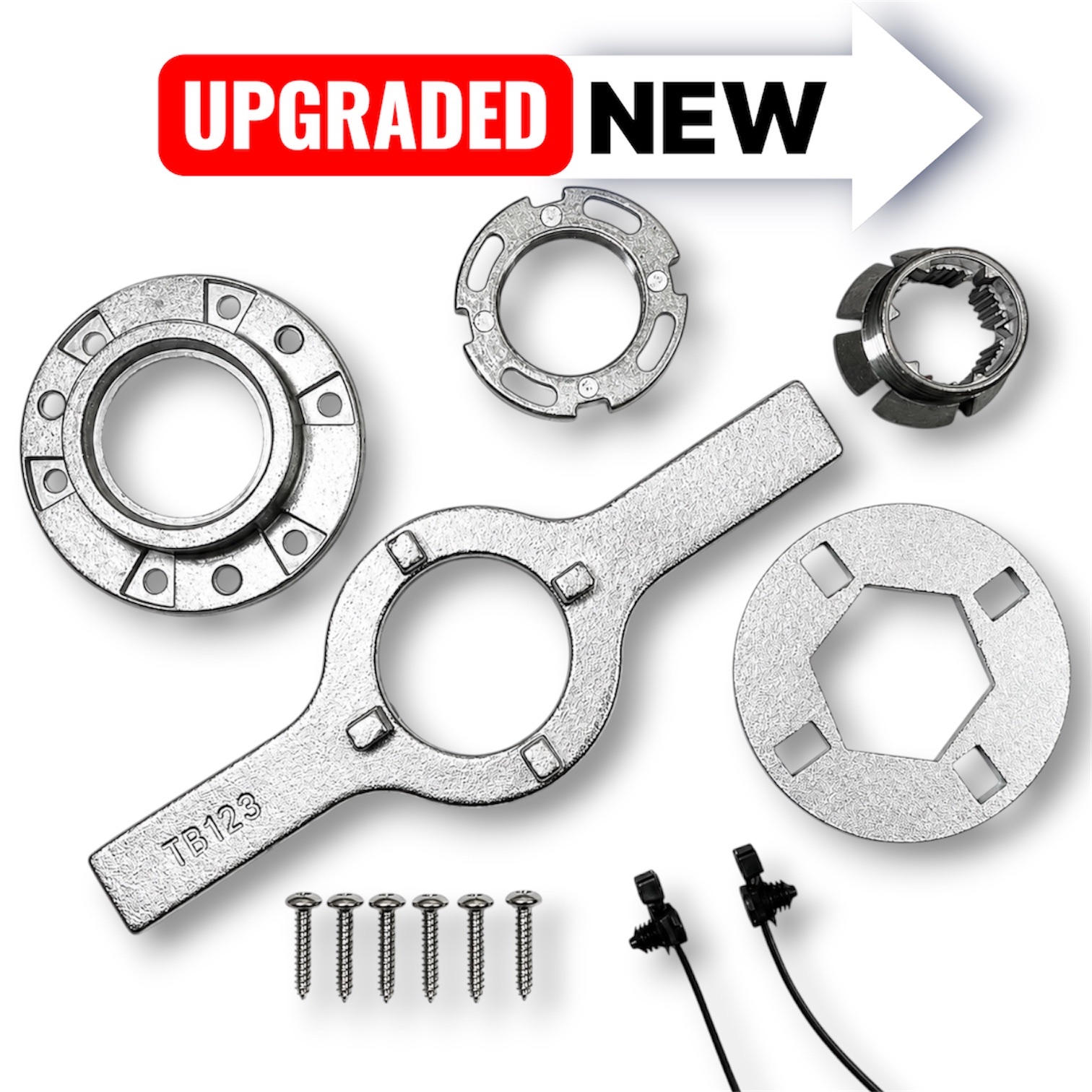 Upgraded W10324651 Hub with TB123A Spanner Wrench Replacement for Whirlpool