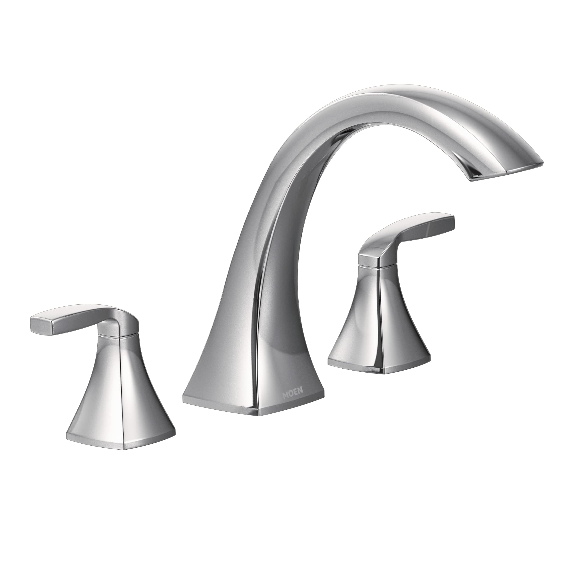 Moen Voss Chrome Two-Handle Deck Mount Roman Tub Faucet Trim Kit, Valve Required, T693
