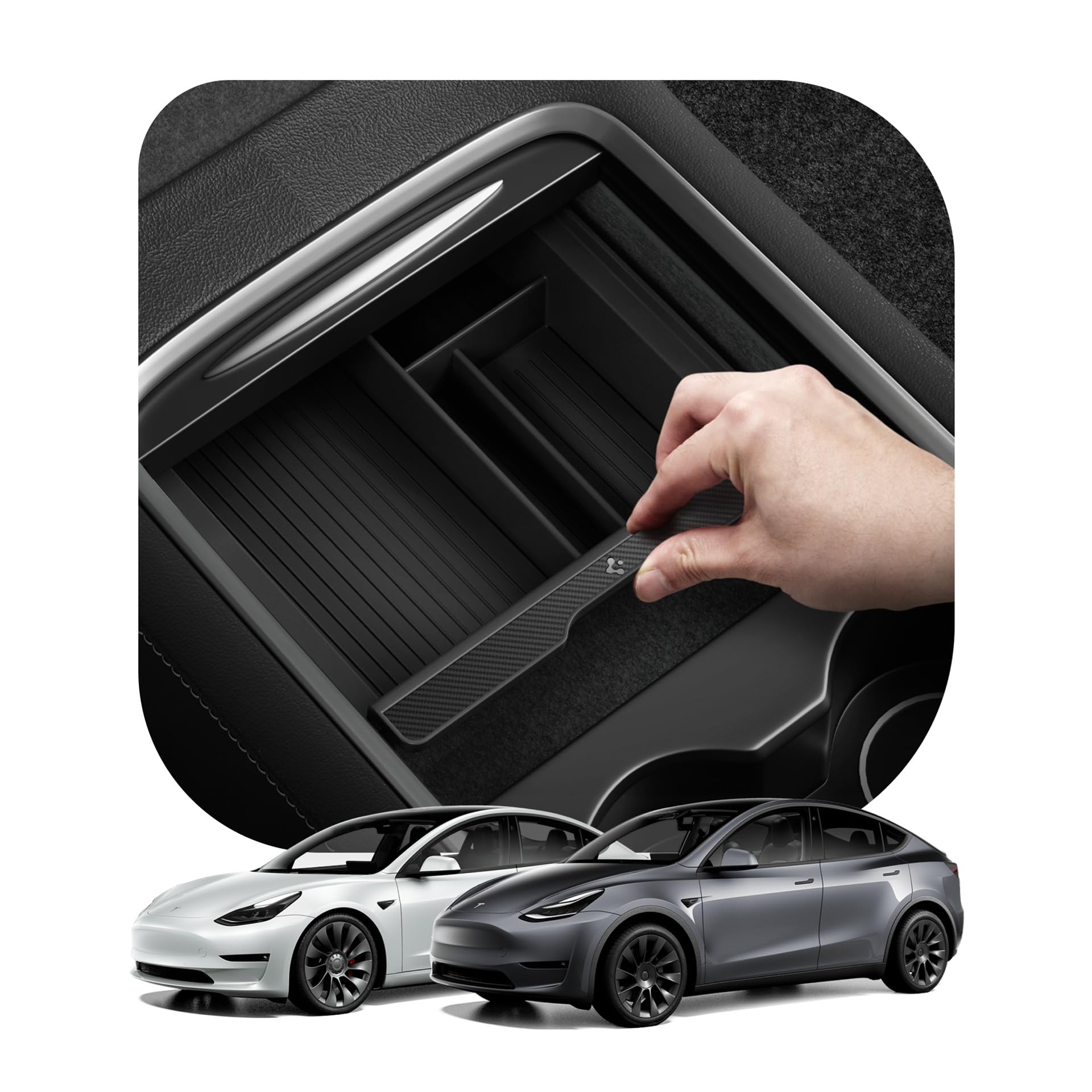 Spigen Center Console Organizer Tray Tesla Model Y 21-24 Model 3 21-23