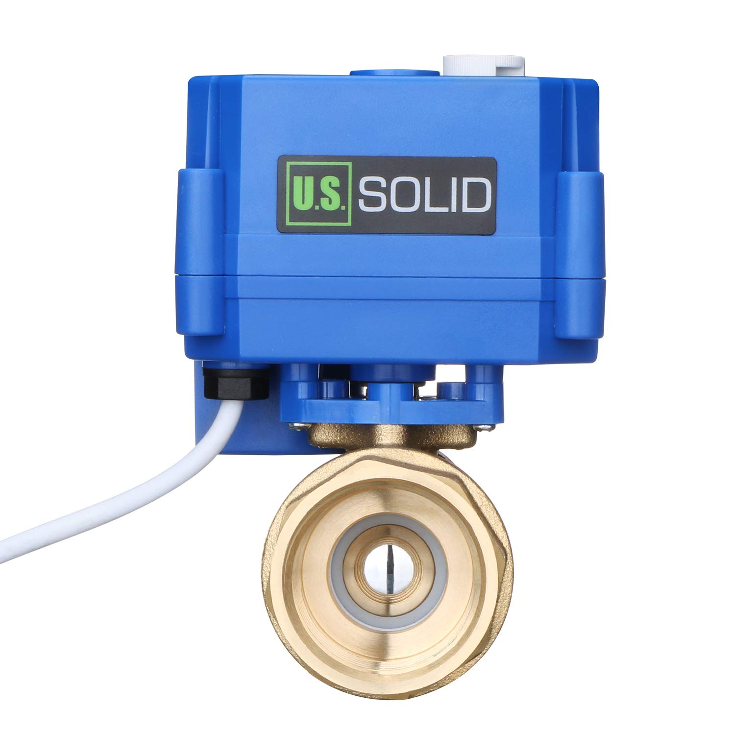 U.S. Solid 1" NPT Brass Motorized Ball Valve 9-24V AC/DC 2-Wire Auto Return