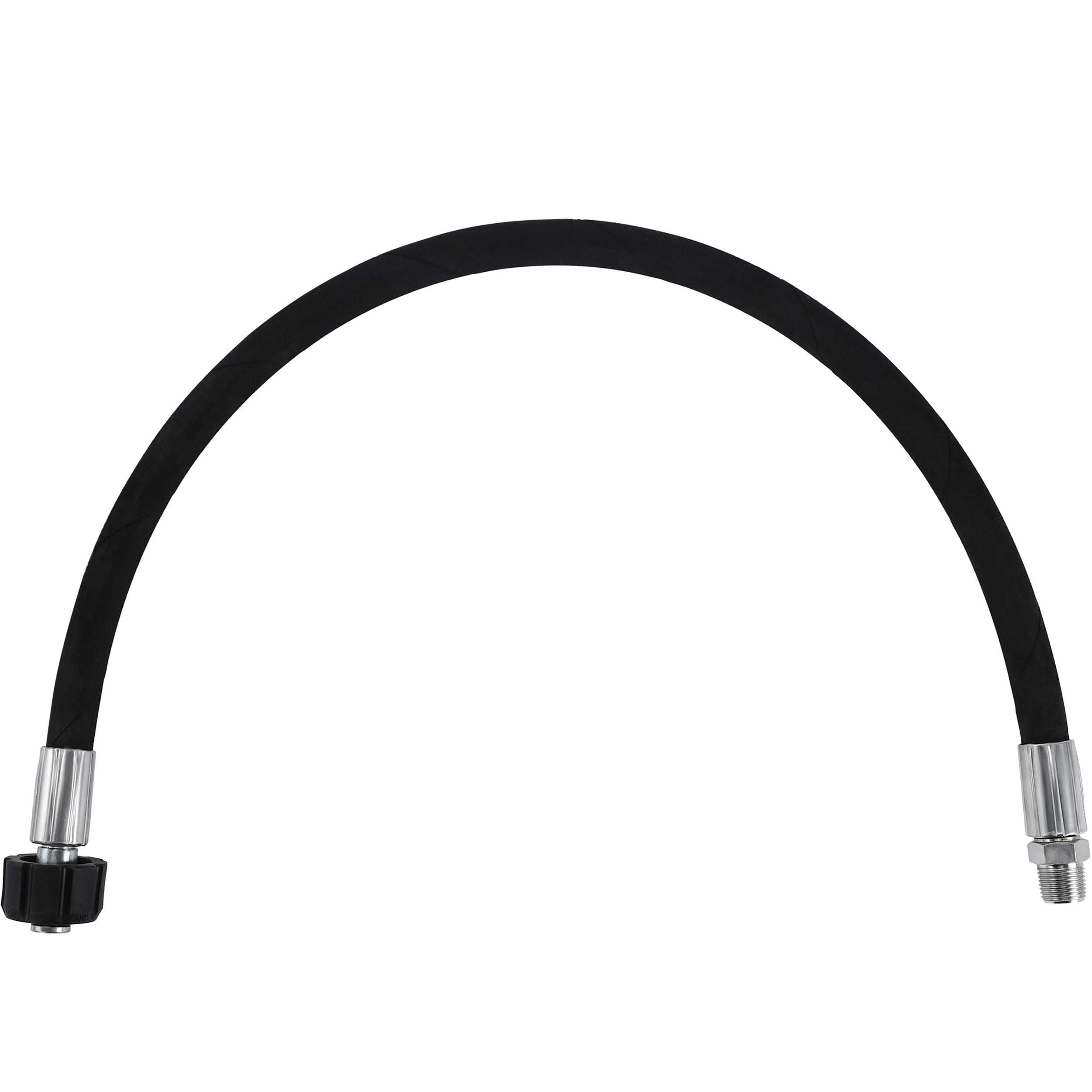 Tool Daily Pressure Washer Whip Hose with Swivel, Reel Connector Hose for Pressure Washing, 2 FT (3/8 NPT Solid + M22 Female)