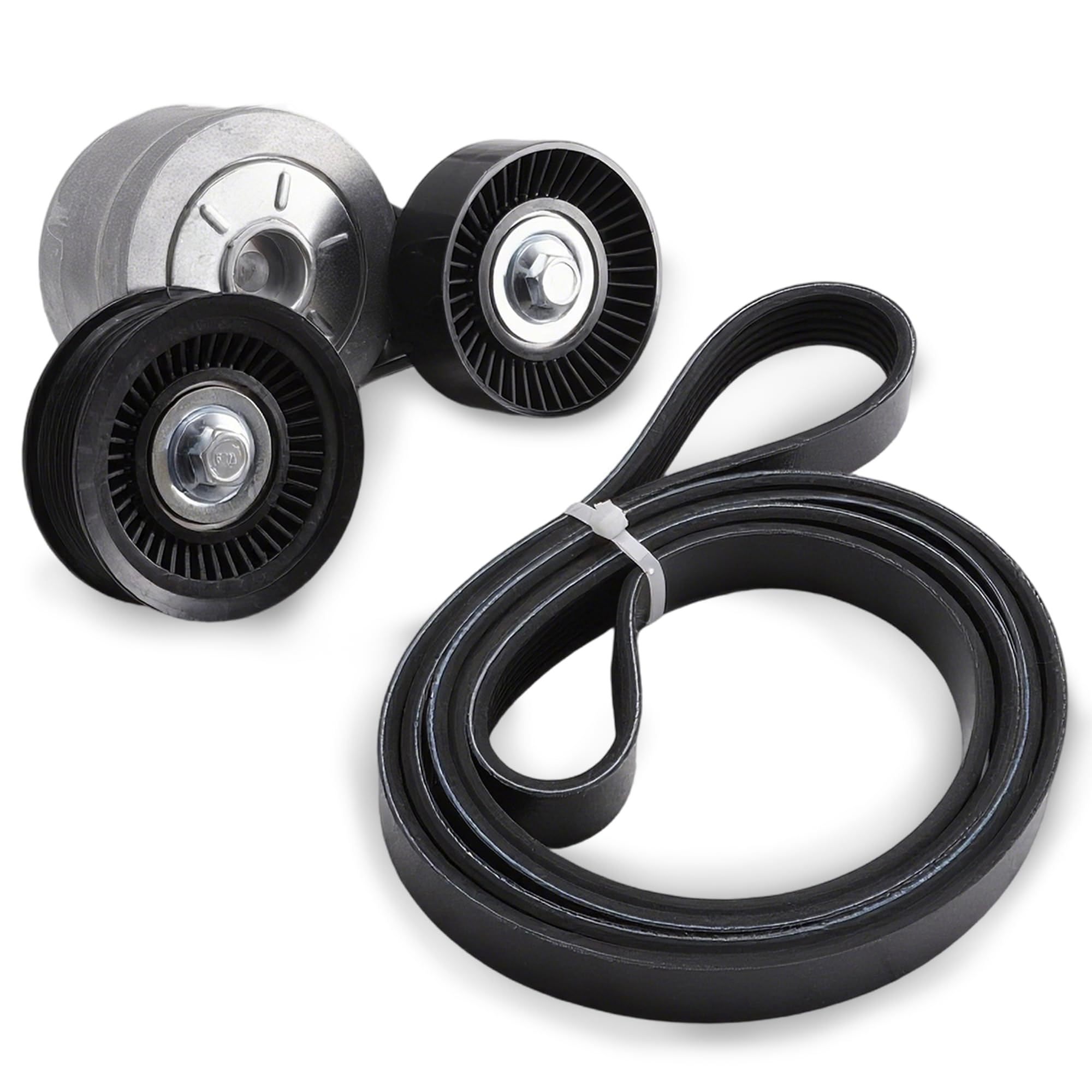 JAVOUKA Serpentine Drive Belt Tensioner Kit Fit for Jeep Liberty KJ 2002-2006#V6 3.7L#OE#39120, 89254, 89395, 49464, 49246, 38009, 53030958AG, 419008, 419-010