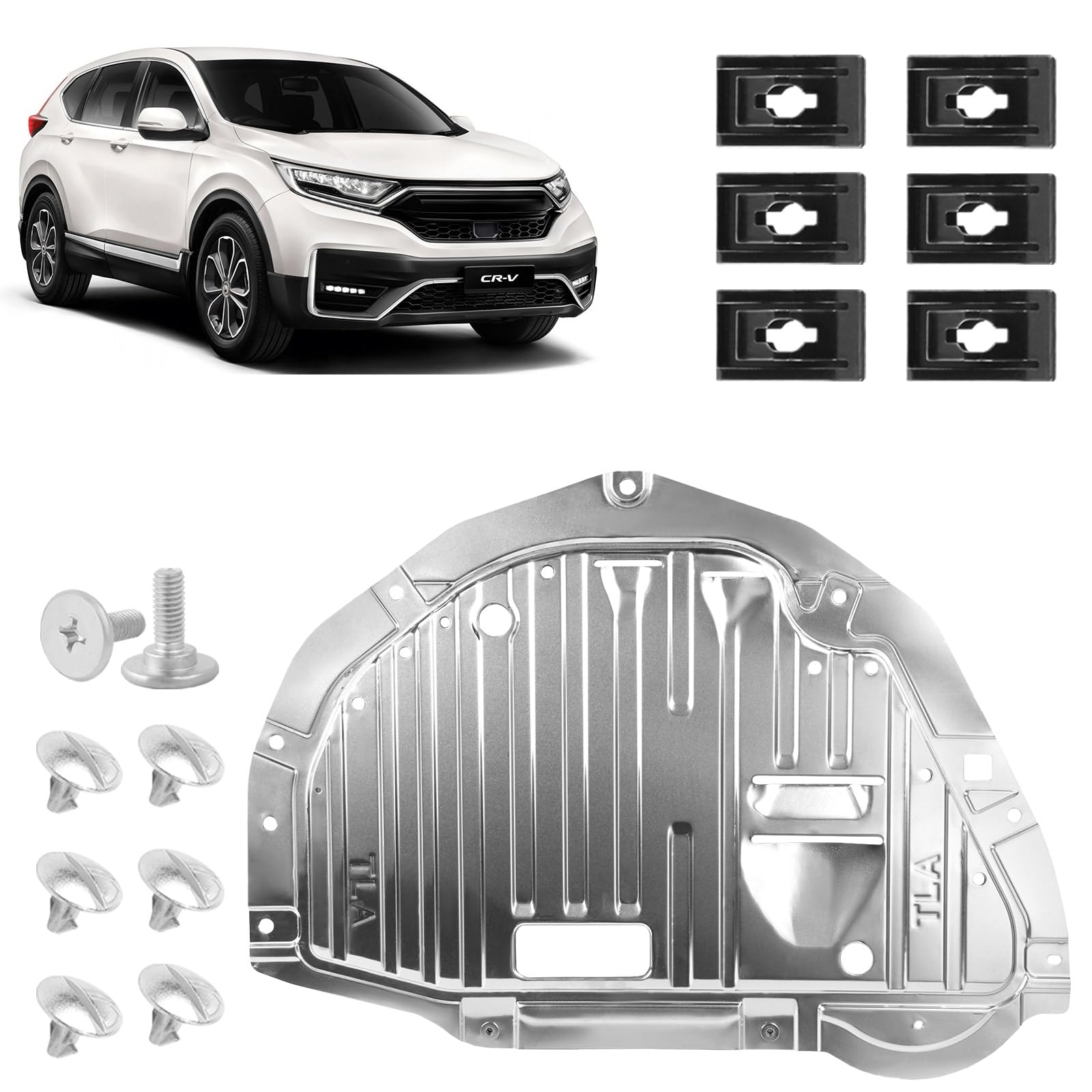 Xongjojo Engine Splash Shield Guard Compatible with CRV 2017-2022, Under Engine Cover Lid Replace #74112TLAA01, 74112-TLA-A01