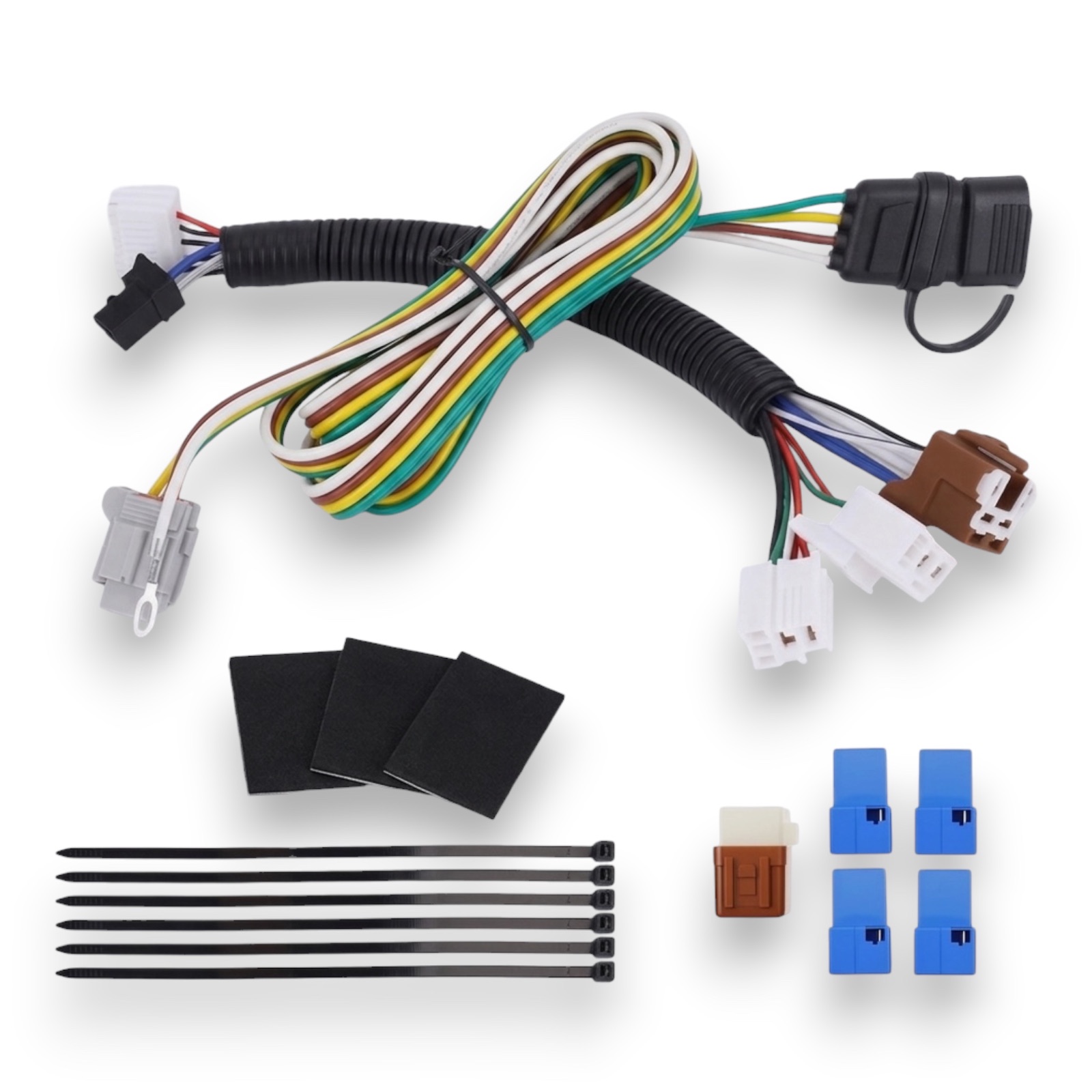 4-Way Flat Trailer Wiring Harness fits CX01088 2013-2020 Nissan Pathfinder QX60