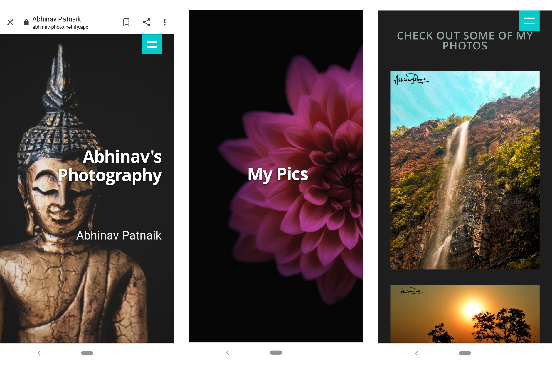 screenshot of Photographer Portfolio