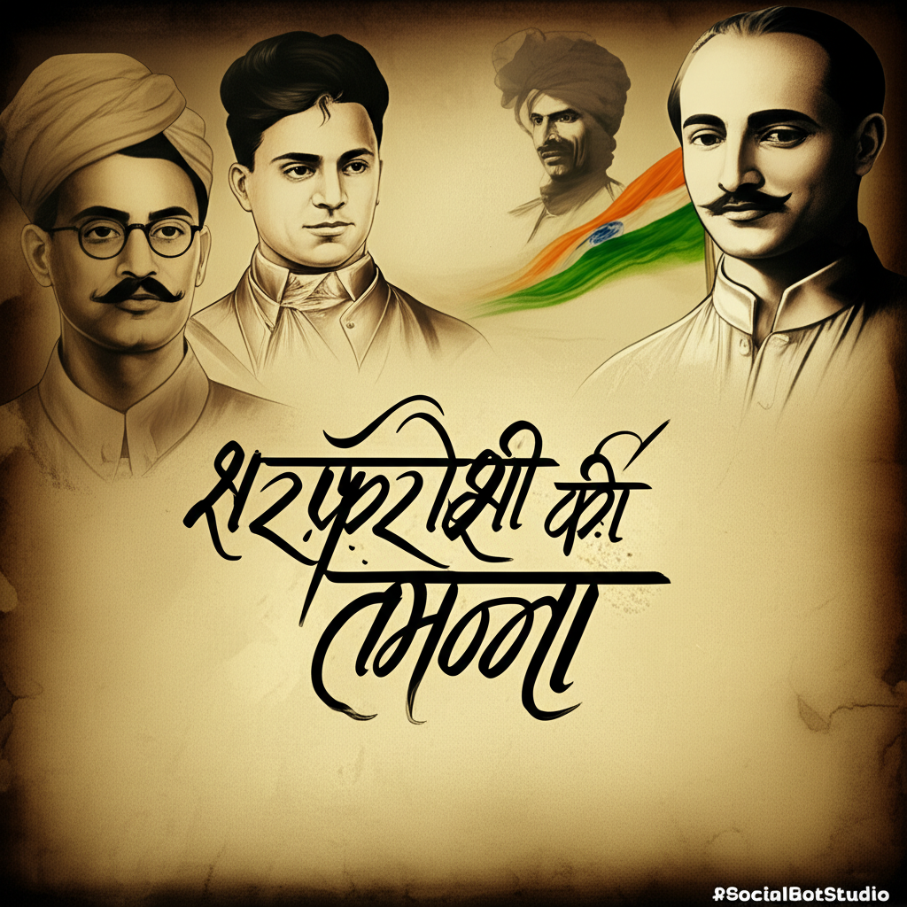 Sarfaroshi Ki Tamanna (सरफ़रोशी की तमन्ना) – Urdu Patriotic Poem by Bismil Azimabadi | Indian Freedom Struggle