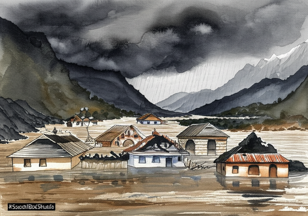 त्रासदी – धराली उत्तरकाशी" | Poem on Uttarakhand Cloudburst Disaster