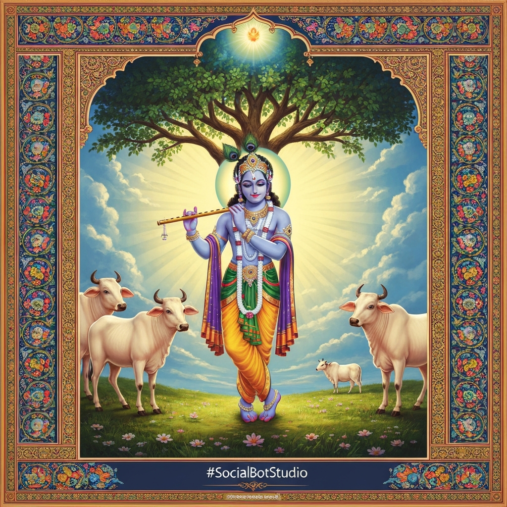 गोविन्दम् आदिपुरुषं तमहं भजामि (Govindam Ādi-Puruṣaṁ (Brahma Saṁhitā 5.1) Lyrics, Translation & Meaning)
