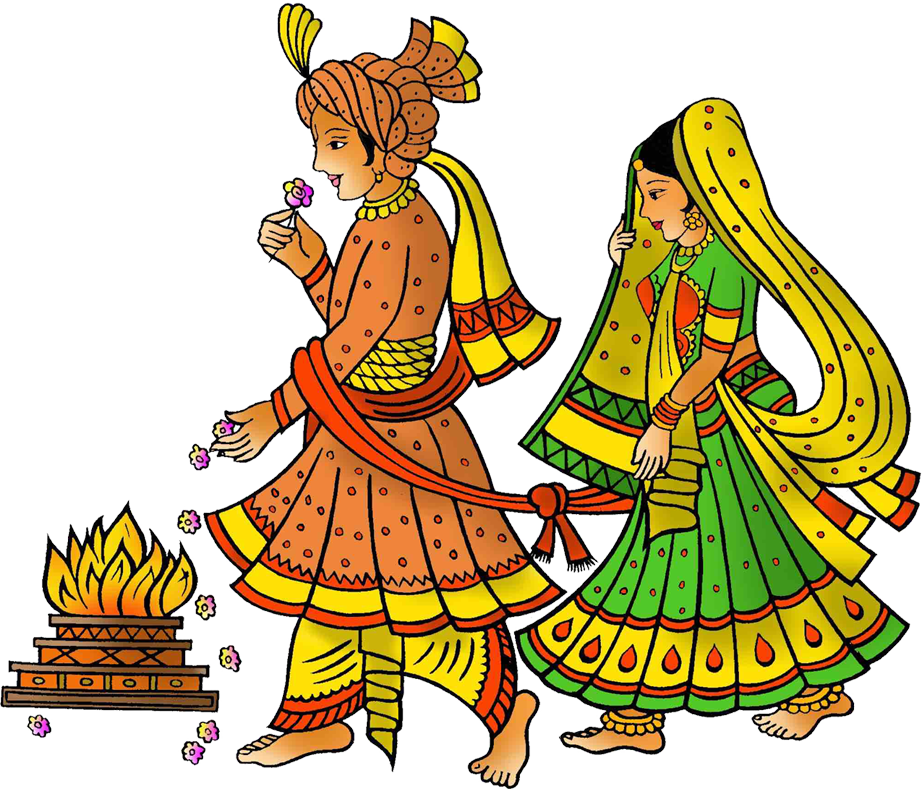 Vivah is a traditional Hindu wedding ceremony. It typically involves various rituals and customs, such as the exchange of vows and the tying of a sacred thread, known as the mangalsutra, around the bride's neck by the groom. The ceremony is usually conducted by a Hindu priest and is considered one of the most important events in one's life. It is a way to celebrate the union of two individuals and the beginning of their journey together as husband and wife.